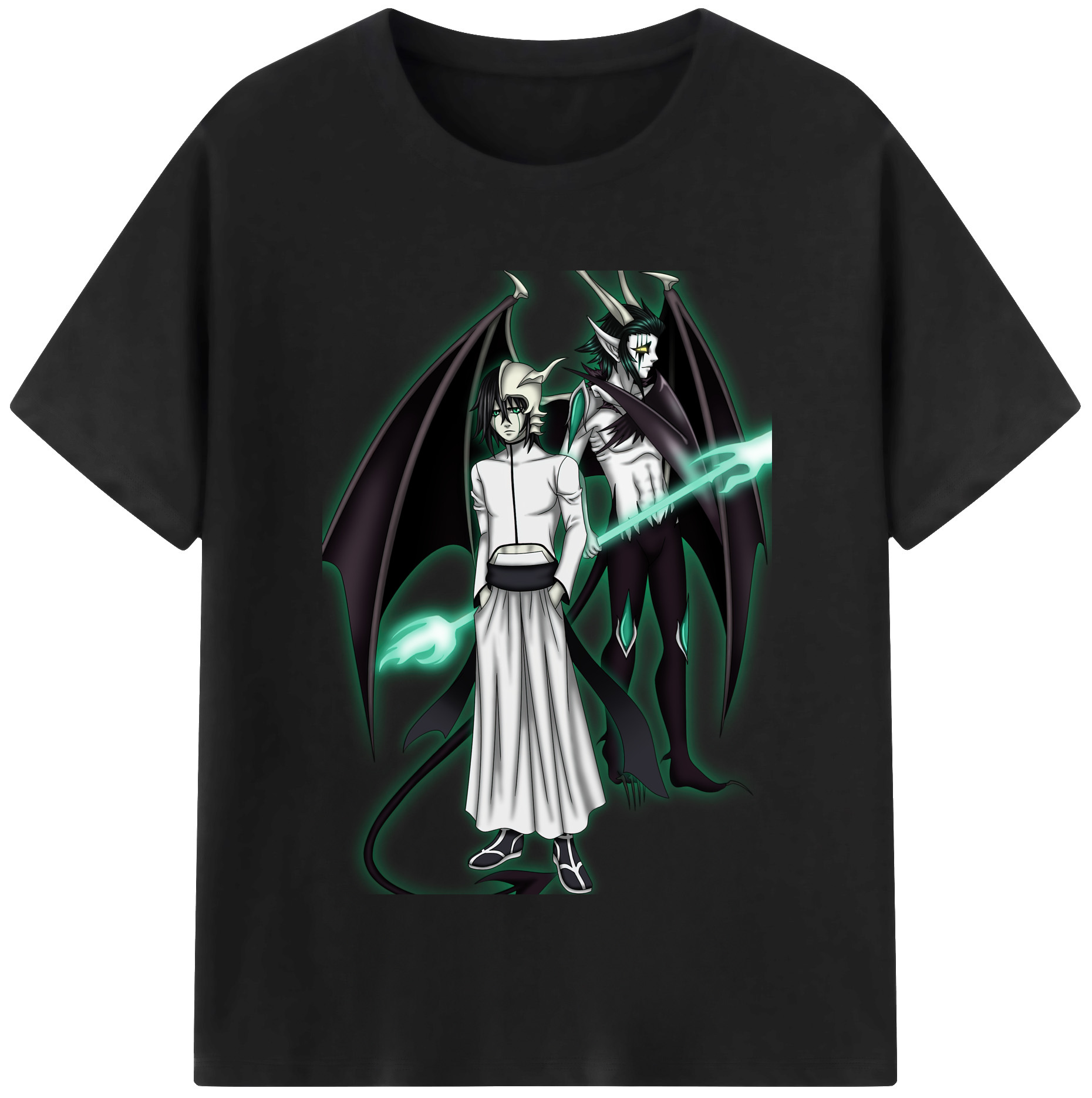 （画像用） ブリーチ ウルキオラ·シファー BLEACH Ulquiorra cifer 綿100％半袖Tシャツ（フロントプリント）
