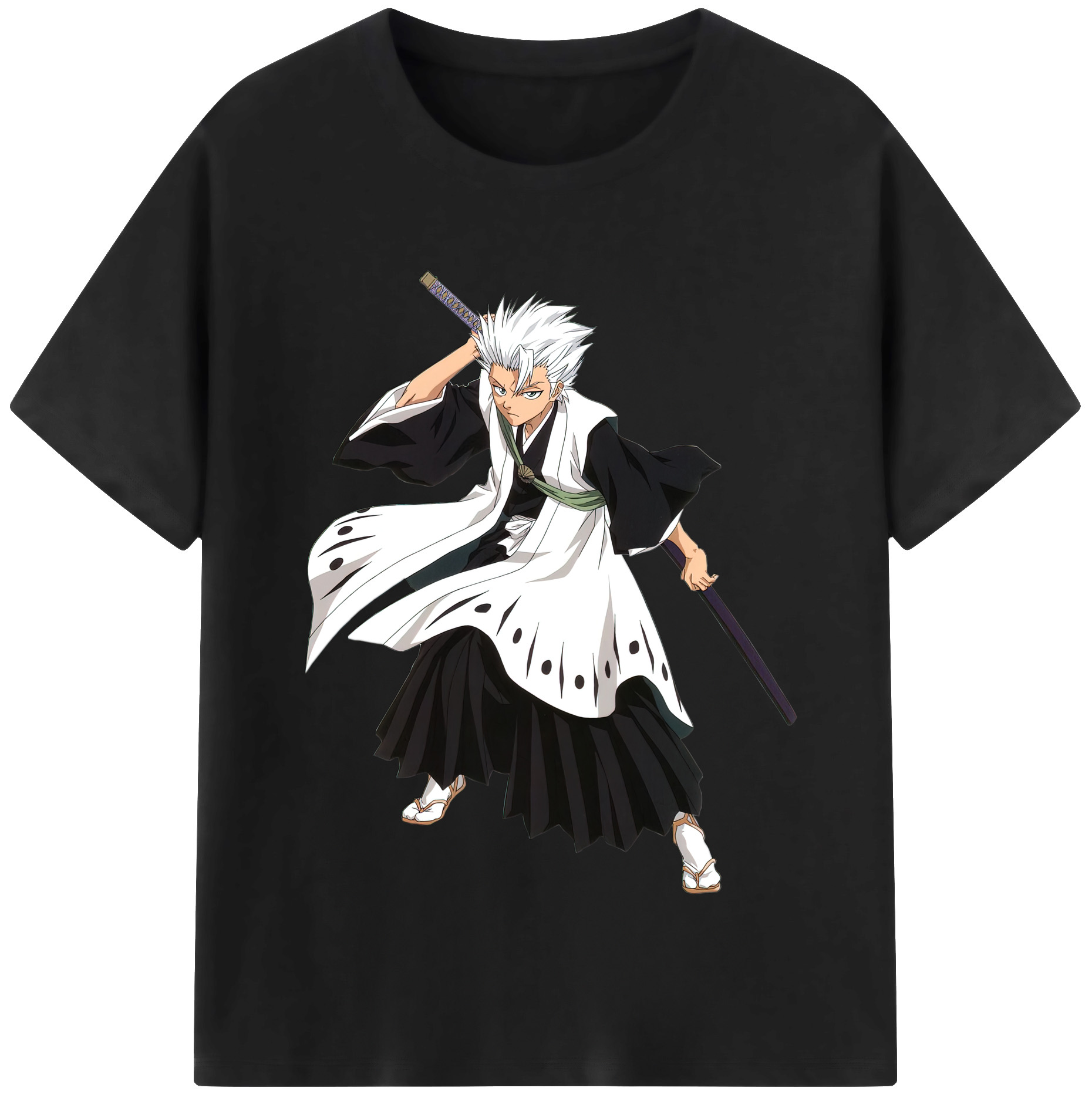 （画像用） ブリーチ 日番谷冬獅郎（ひつがや とうしろう） BLEACH Hitsugaya Toushirou 綿100％半袖Tシャツ（フロントプリント）