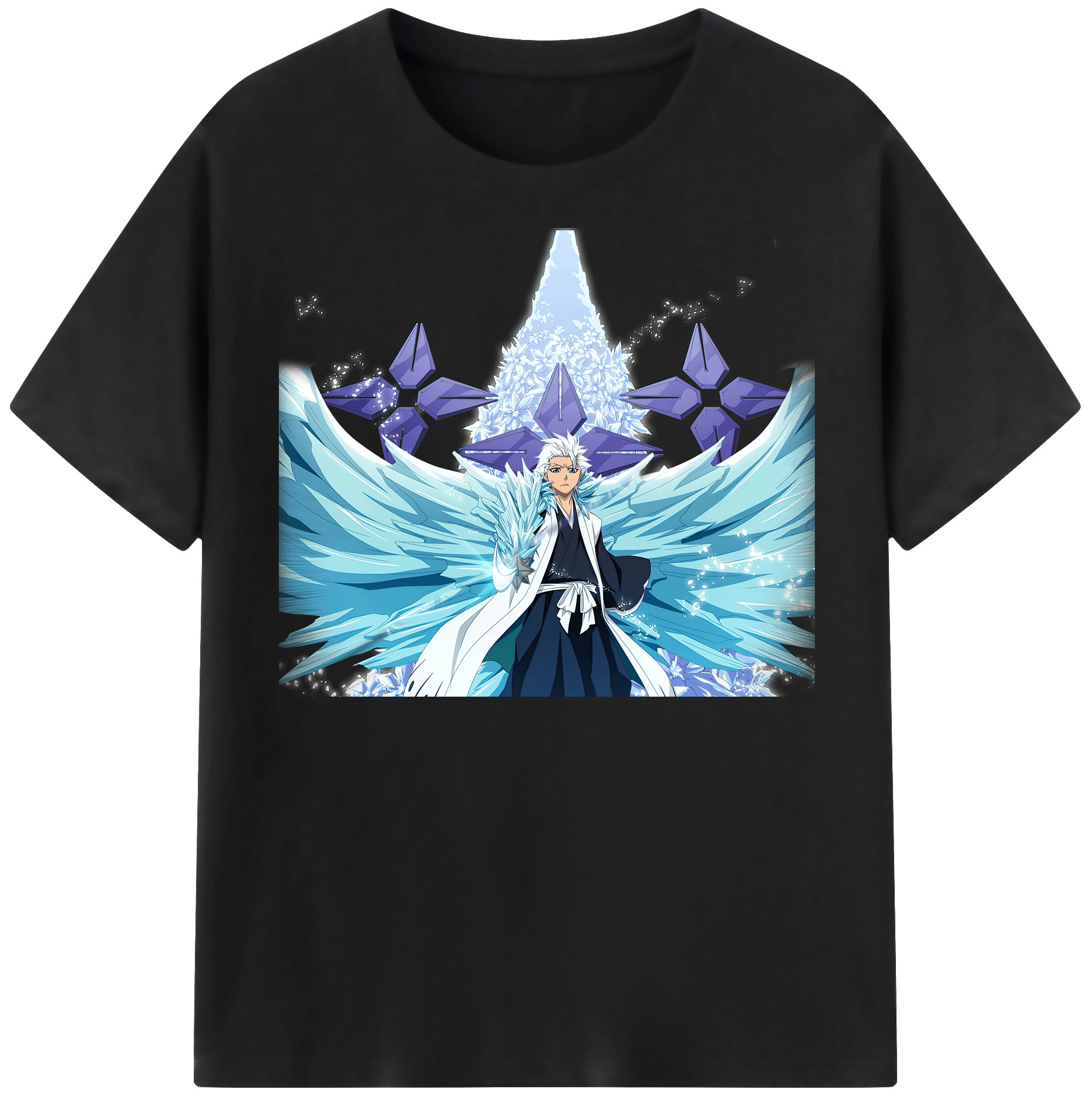 （画像用） ブリーチ 日番谷冬獅郎（ひつがや とうしろう） BLEACH Hitsugaya Toushirou 綿100％半袖Tシャツ（フロントプリント）