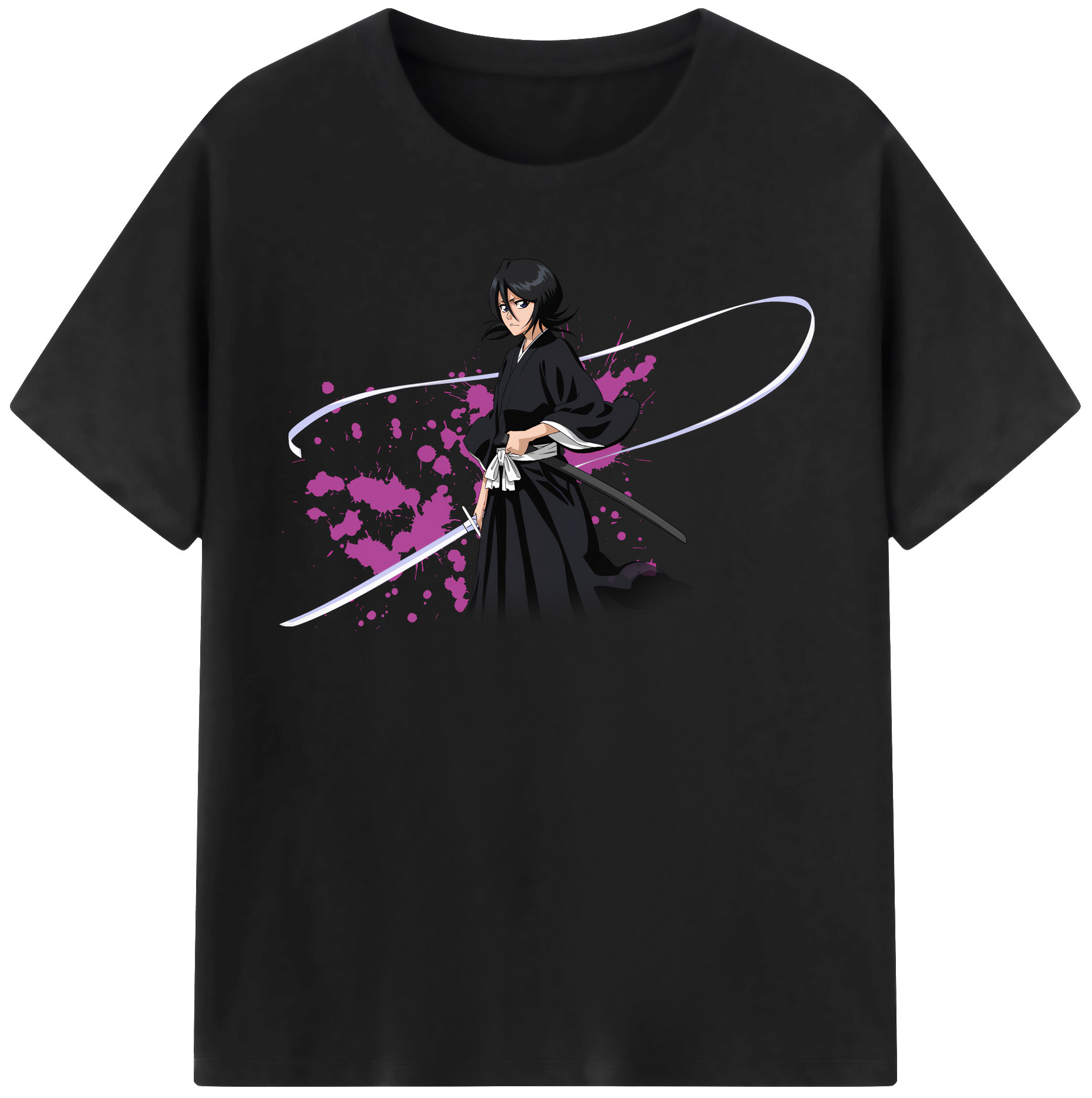 （画像用） ブリーチ 朽木ルキア BLEACH Kuchiki Rukia 綿100％半袖Tシャツ（フロントプリント）