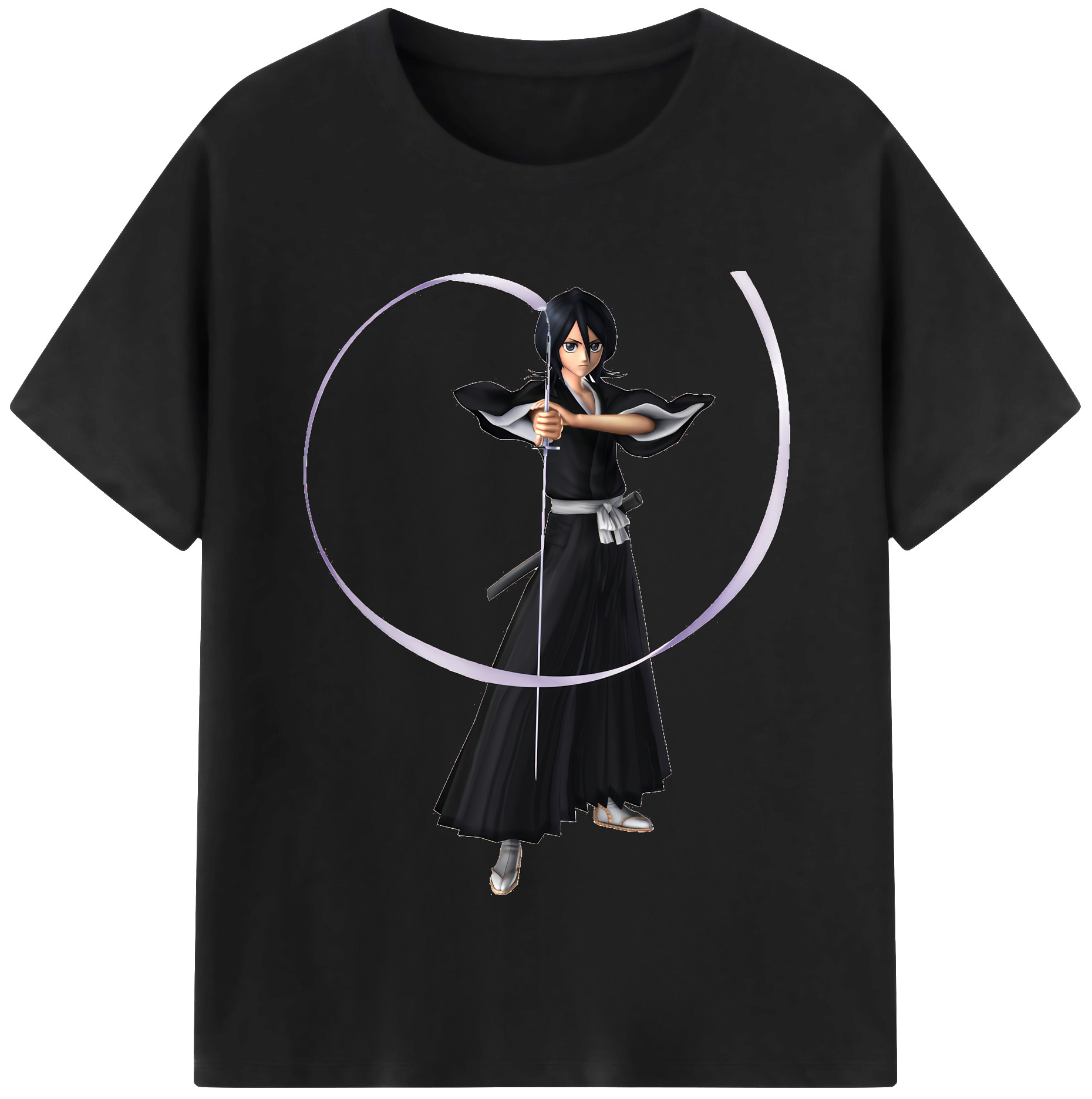 （画像用） ブリーチ 朽木ルキア BLEACH Kuchiki Rukia 綿100％半袖Tシャツ（フロントプリント）