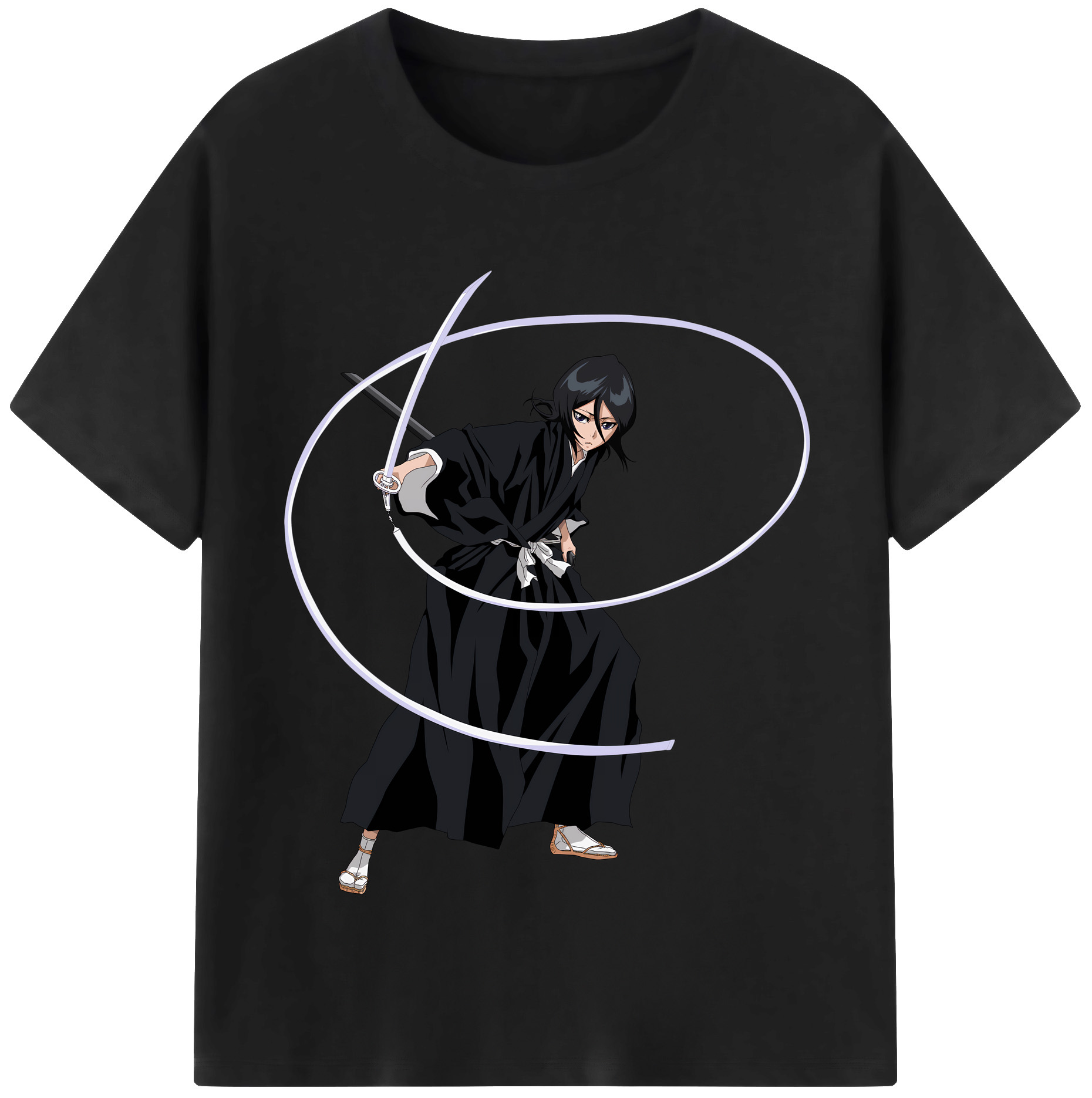 （画像用） ブリーチ 朽木ルキア BLEACH Kuchiki Rukia 綿100％半袖Tシャツ（フロントプリント）