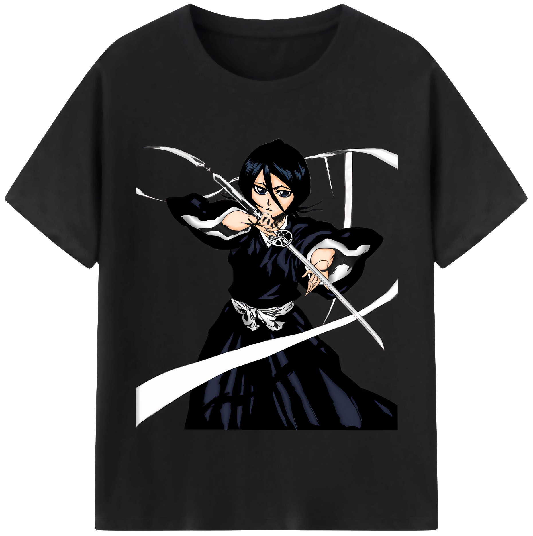 （画像用） ブリーチ 朽木ルキア BLEACH Kuchiki Rukia 綿100％半袖Tシャツ（フロントプリント）