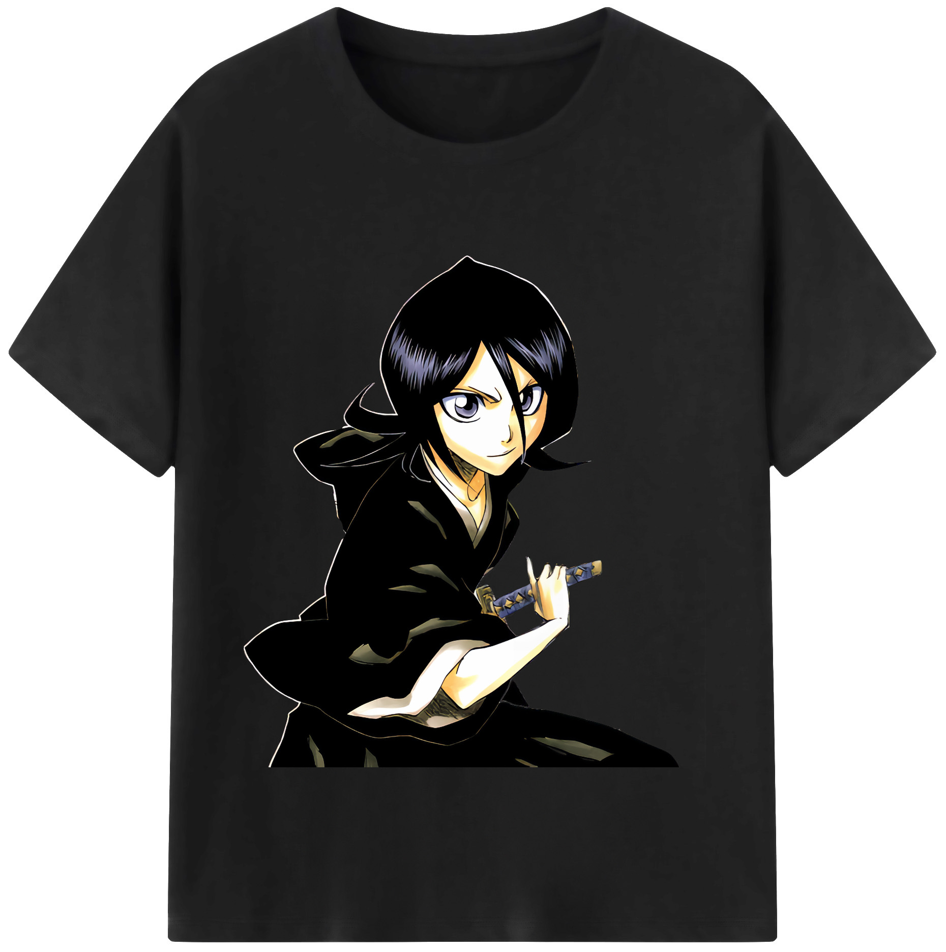（画像用） ブリーチ 朽木ルキア BLEACH Kuchiki Rukia 綿100％半袖Tシャツ（フロントプリント）