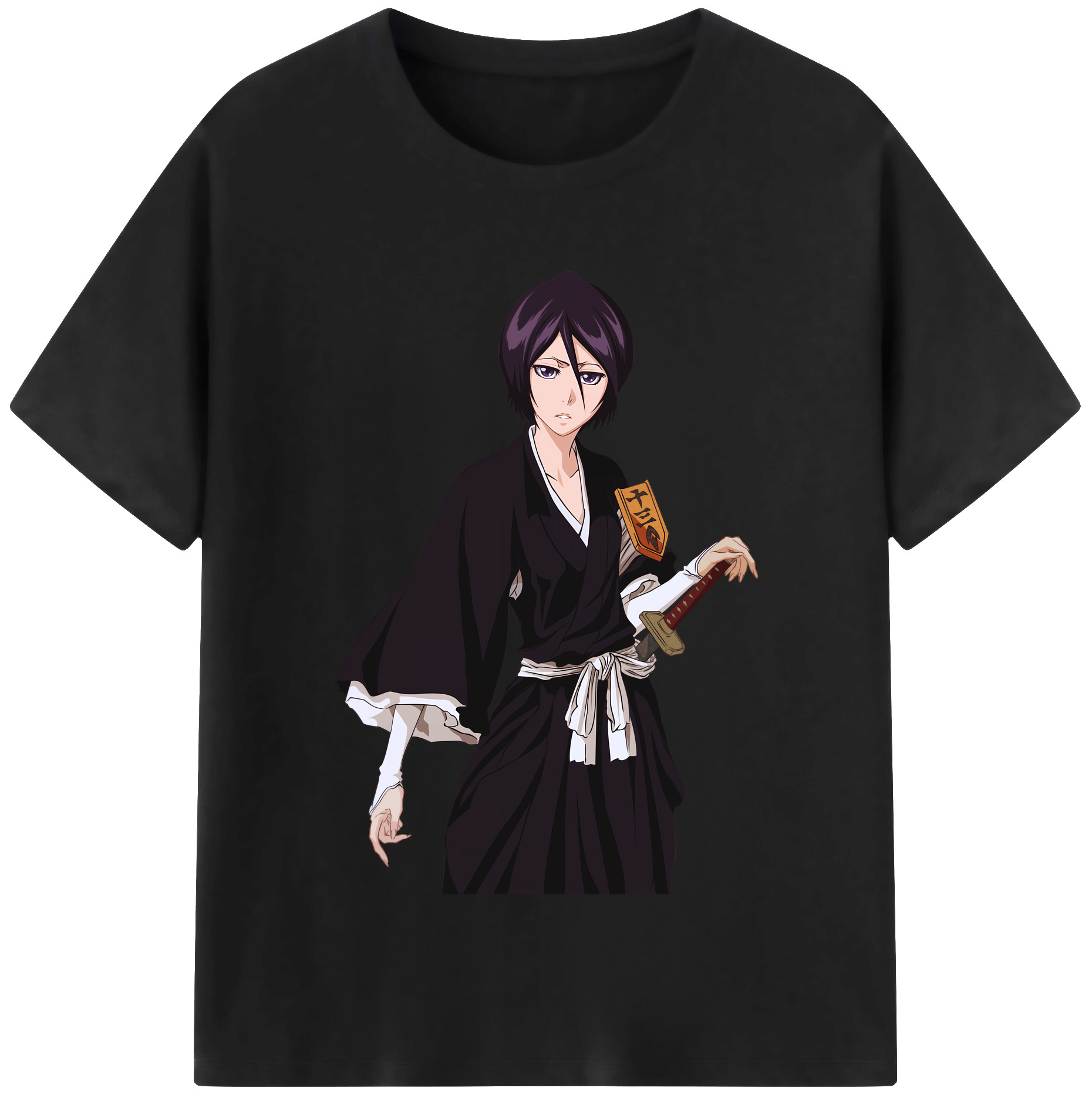 （画像用） ブリーチ 朽木ルキア BLEACH Kuchiki Rukia 綿100％半袖Tシャツ（フロントプリント）