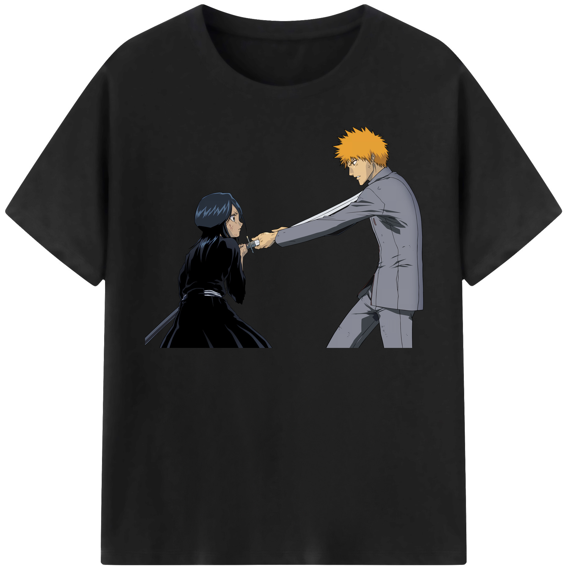 （画像用） ブリーチ 朽木ルキア BLEACH Kuchiki Rukia 綿100％半袖Tシャツ（フロントプリント）
