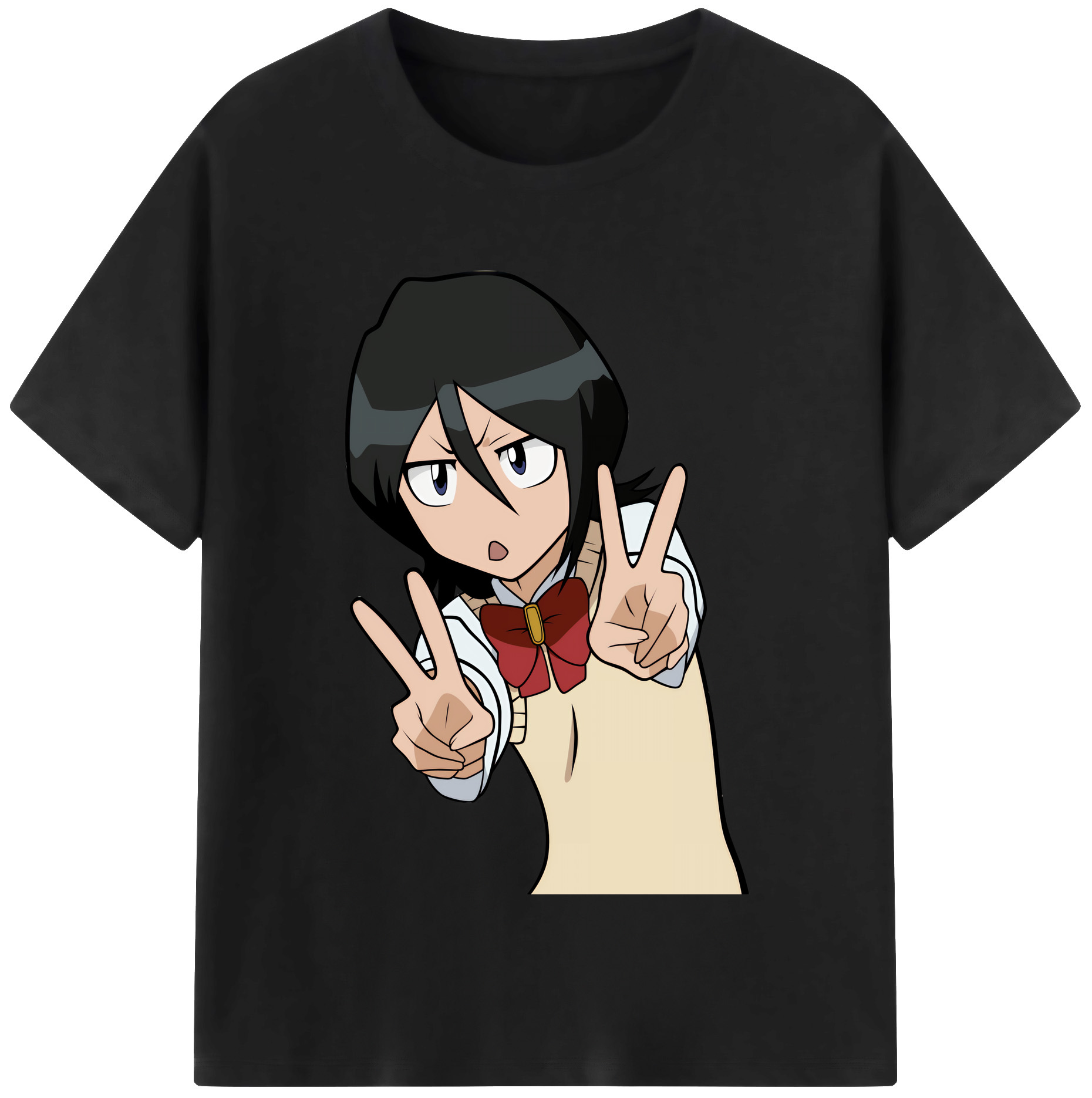 （画像用） ブリーチ 朽木ルキア BLEACH Kuchiki Rukia 綿100％半袖Tシャツ（フロントプリント）