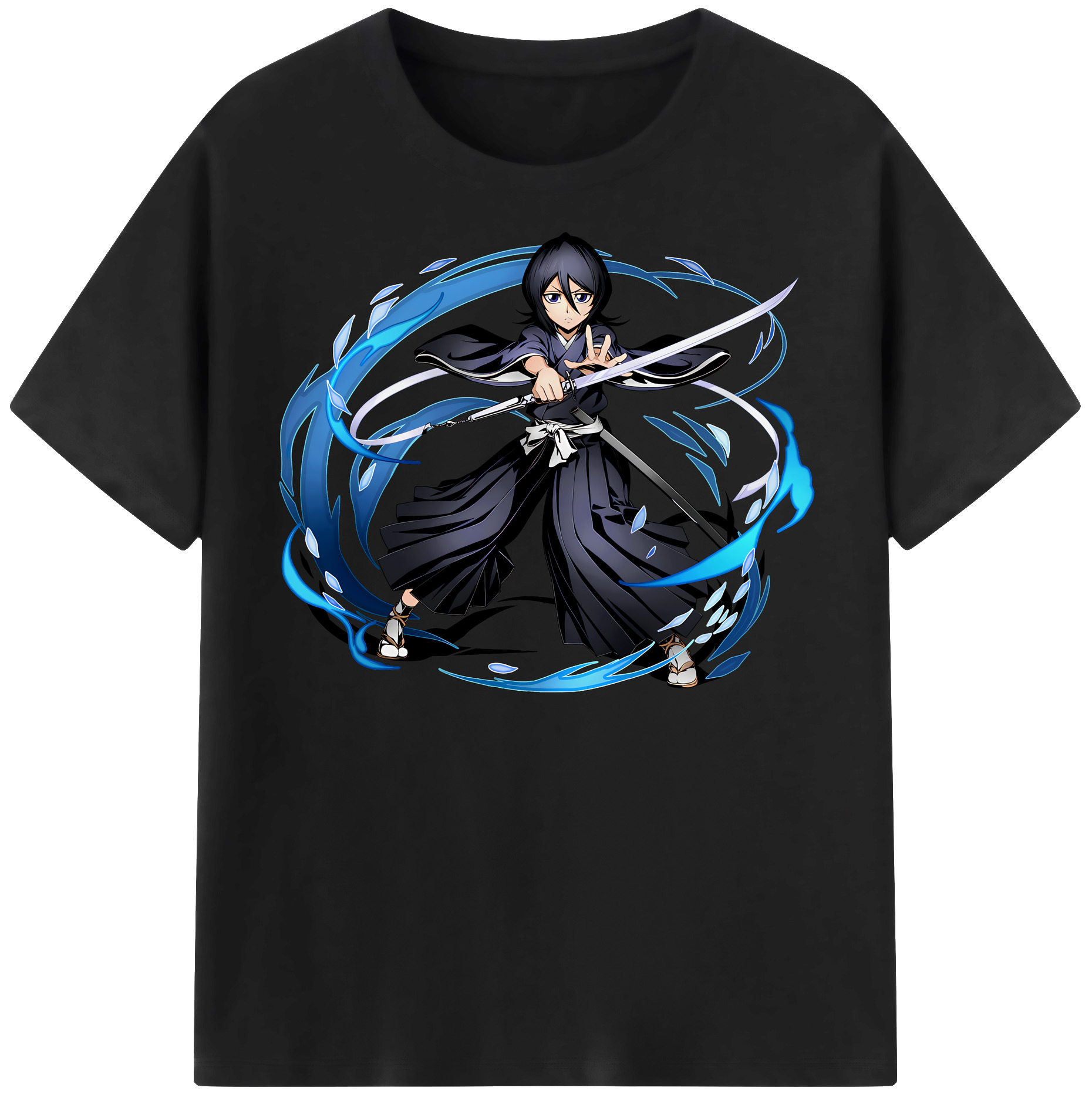 （画像用） ブリーチ 朽木ルキア BLEACH Kuchiki Rukia 綿100％半袖Tシャツ（フロントプリント）