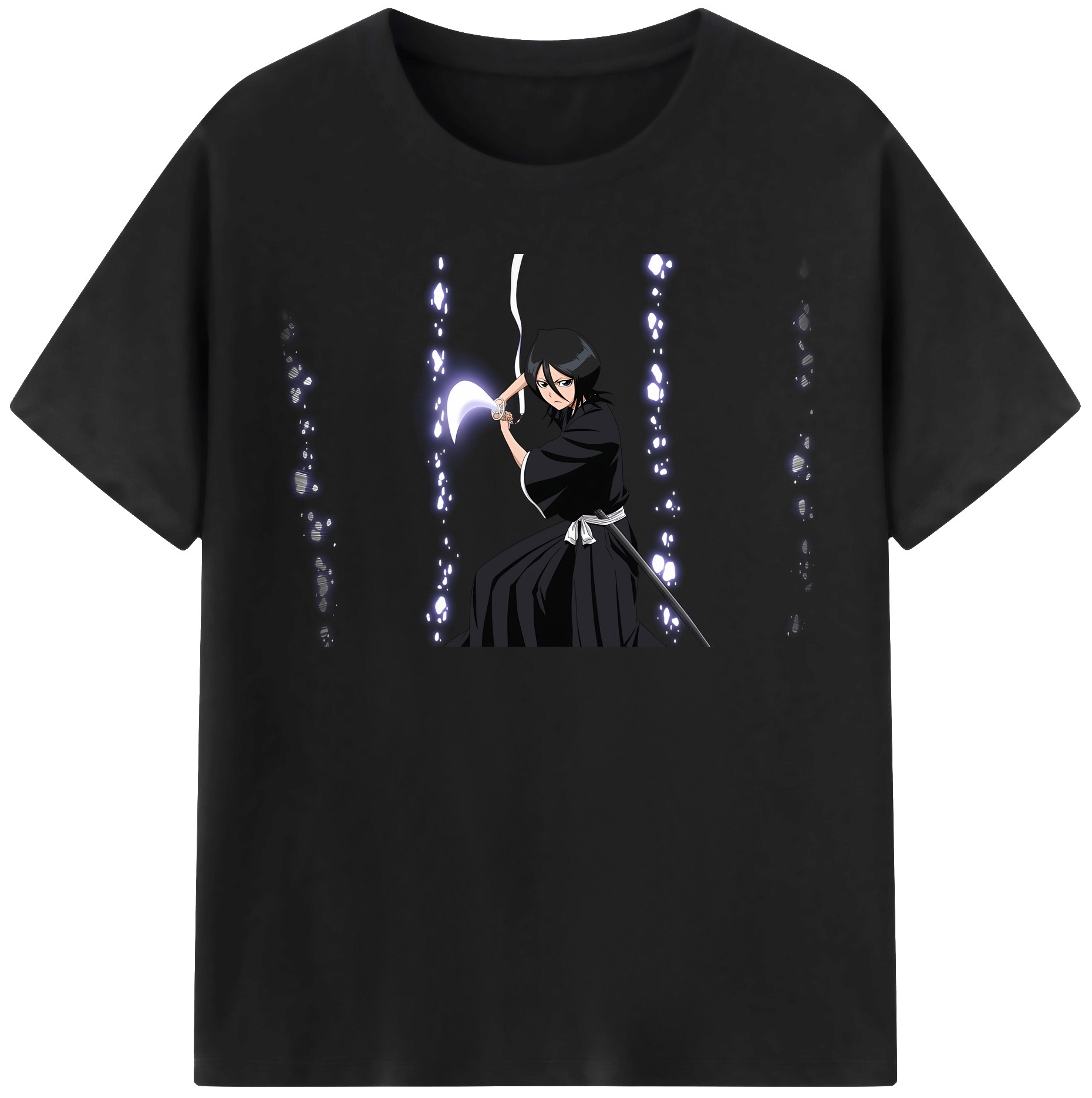 （画像用） ブリーチ 朽木ルキア BLEACH Kuchiki Rukia 綿100％半袖Tシャツ（フロントプリント）