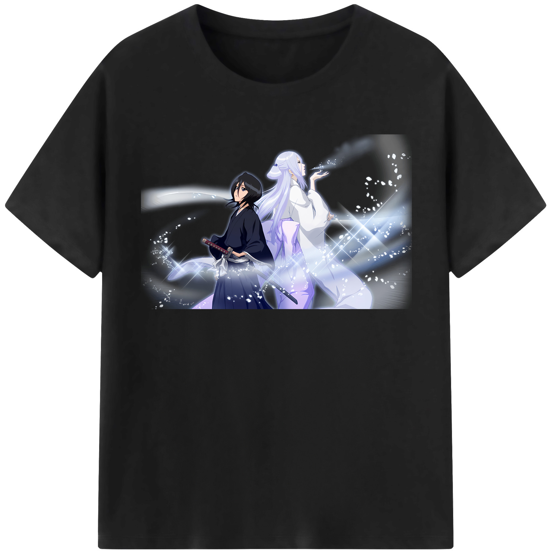 （画像用） ブリーチ 朽木ルキア BLEACH Kuchiki Rukia 綿100％半袖Tシャツ（フロントプリント）