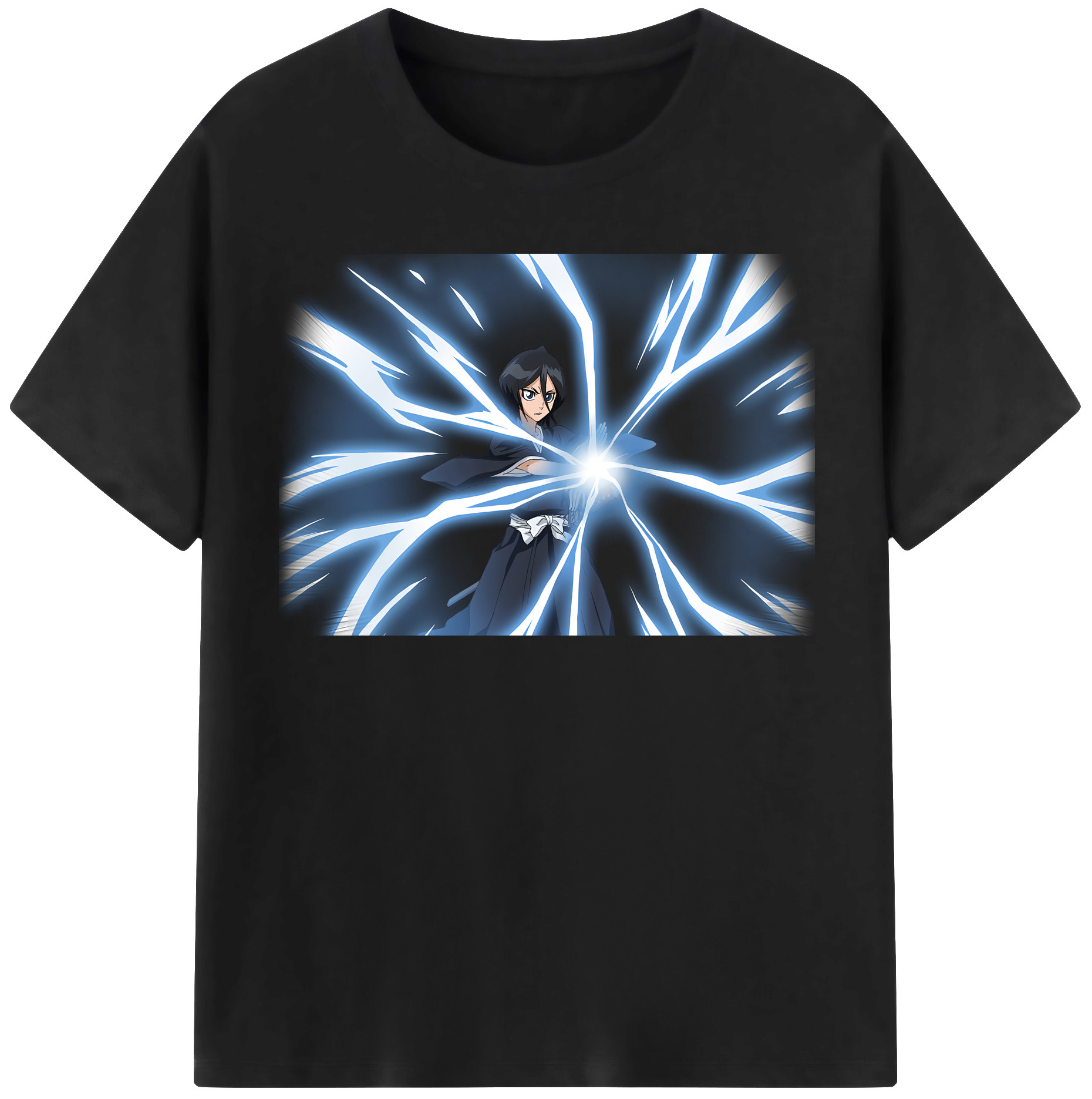 （画像用） ブリーチ 朽木ルキア BLEACH Kuchiki Rukia 綿100％半袖Tシャツ（フロントプリント）