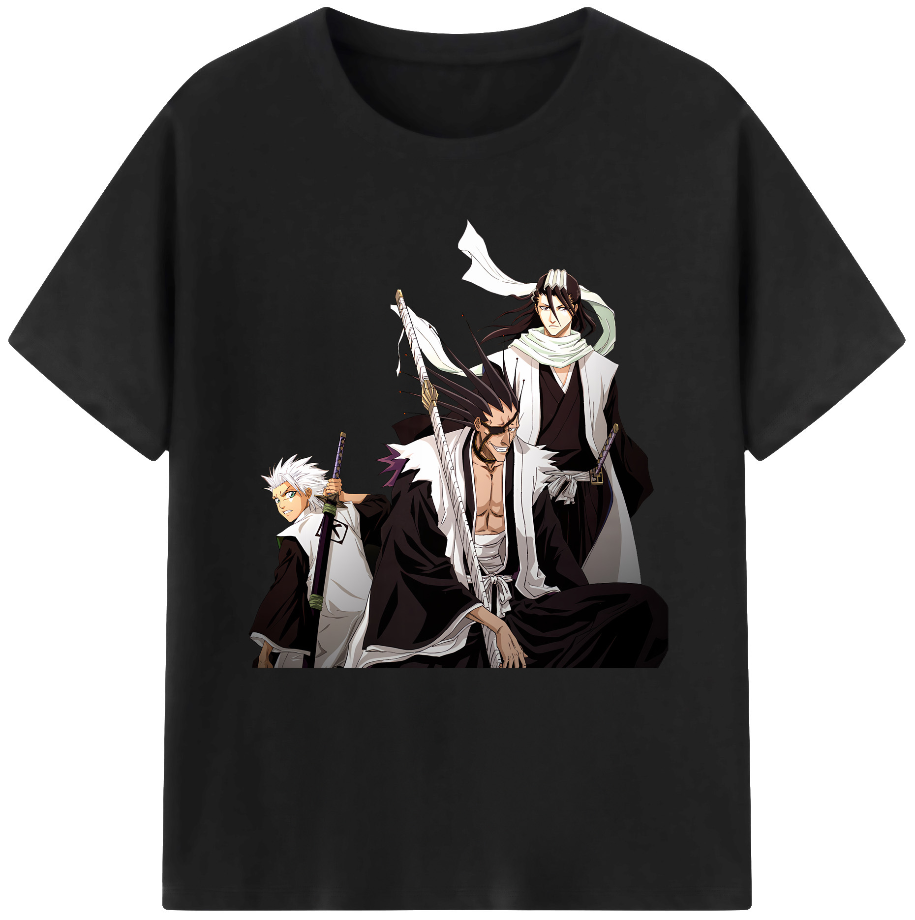 （画像用） ブリーチ ざらき けんぱち BLEACH Zaraki Kenpachi 綿100％半袖Tシャツ（フロントプリント）