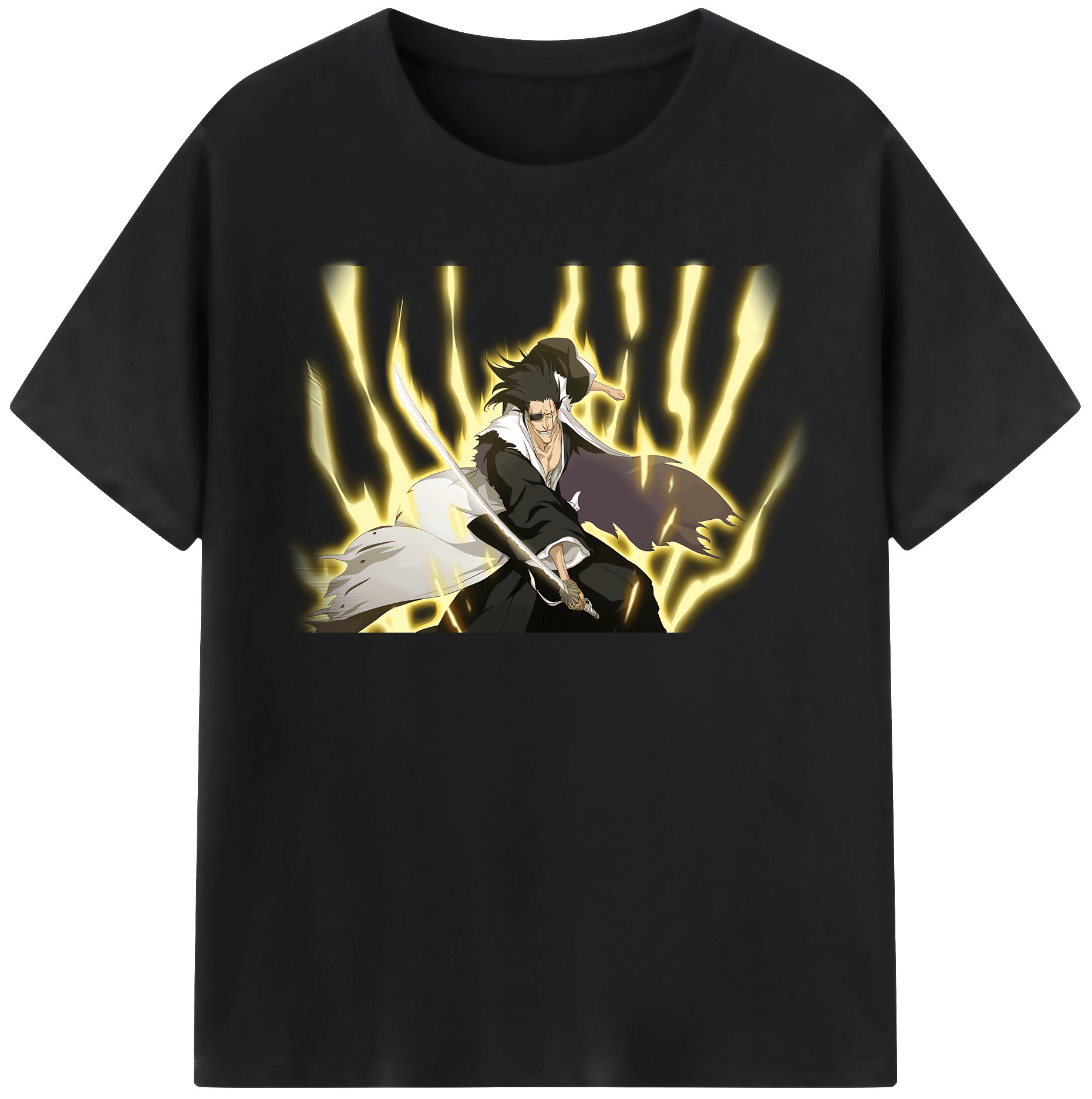 （画像用） ブリーチ ざらき けんぱち BLEACH Zaraki Kenpachi 綿100％半袖Tシャツ（フロントプリント）