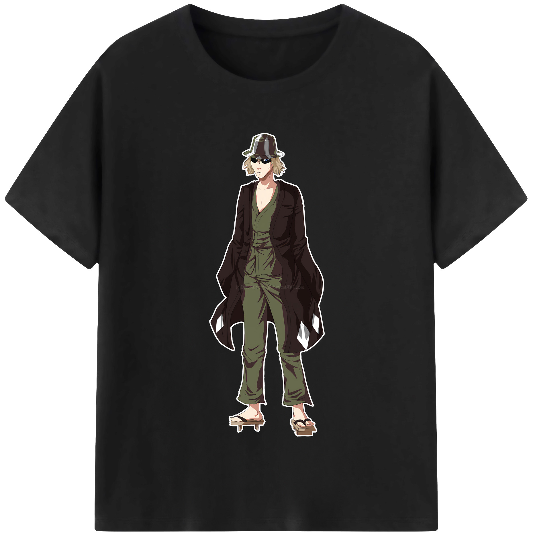 （画像用） "ブリーチ 浦原 喜助（うらはら きすけ） BLEACH Urahara Kisuke " 綿100％半袖Tシャツ（フロントプリント）
