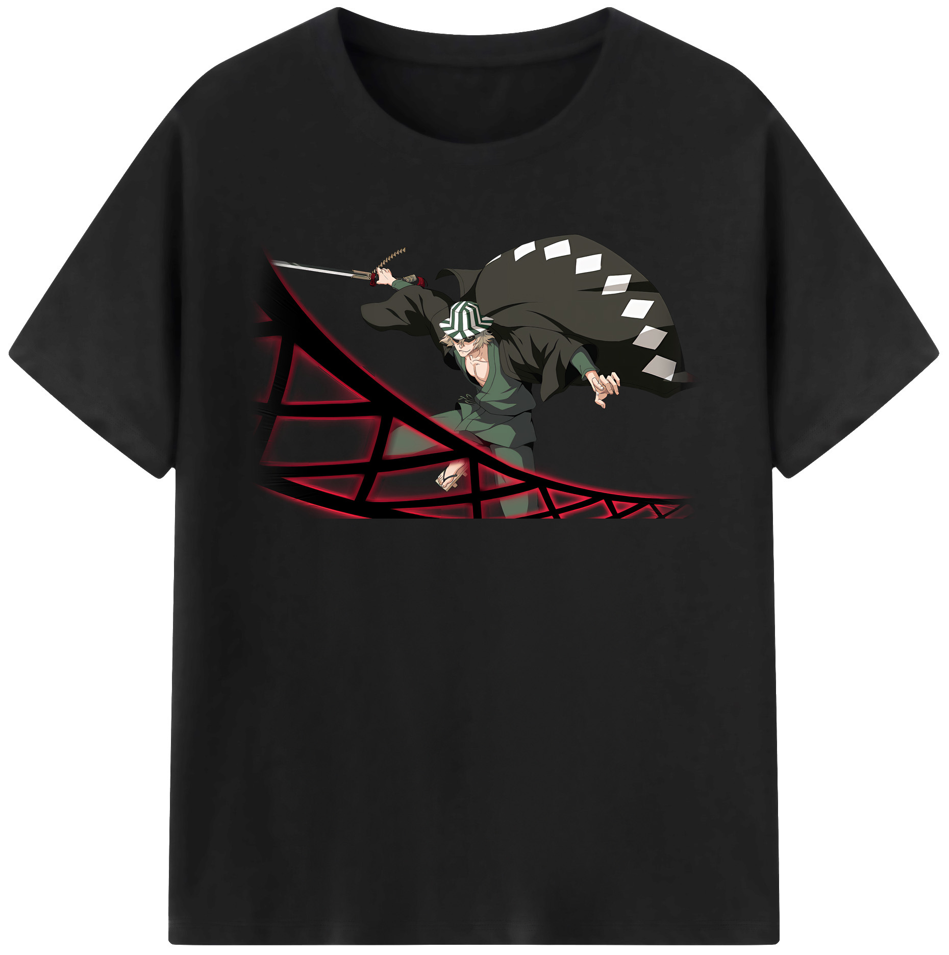 （画像用） "ブリーチ 浦原 喜助（うらはら きすけ） BLEACH Urahara Kisuke " 綿100％半袖Tシャツ（フロントプリント）
