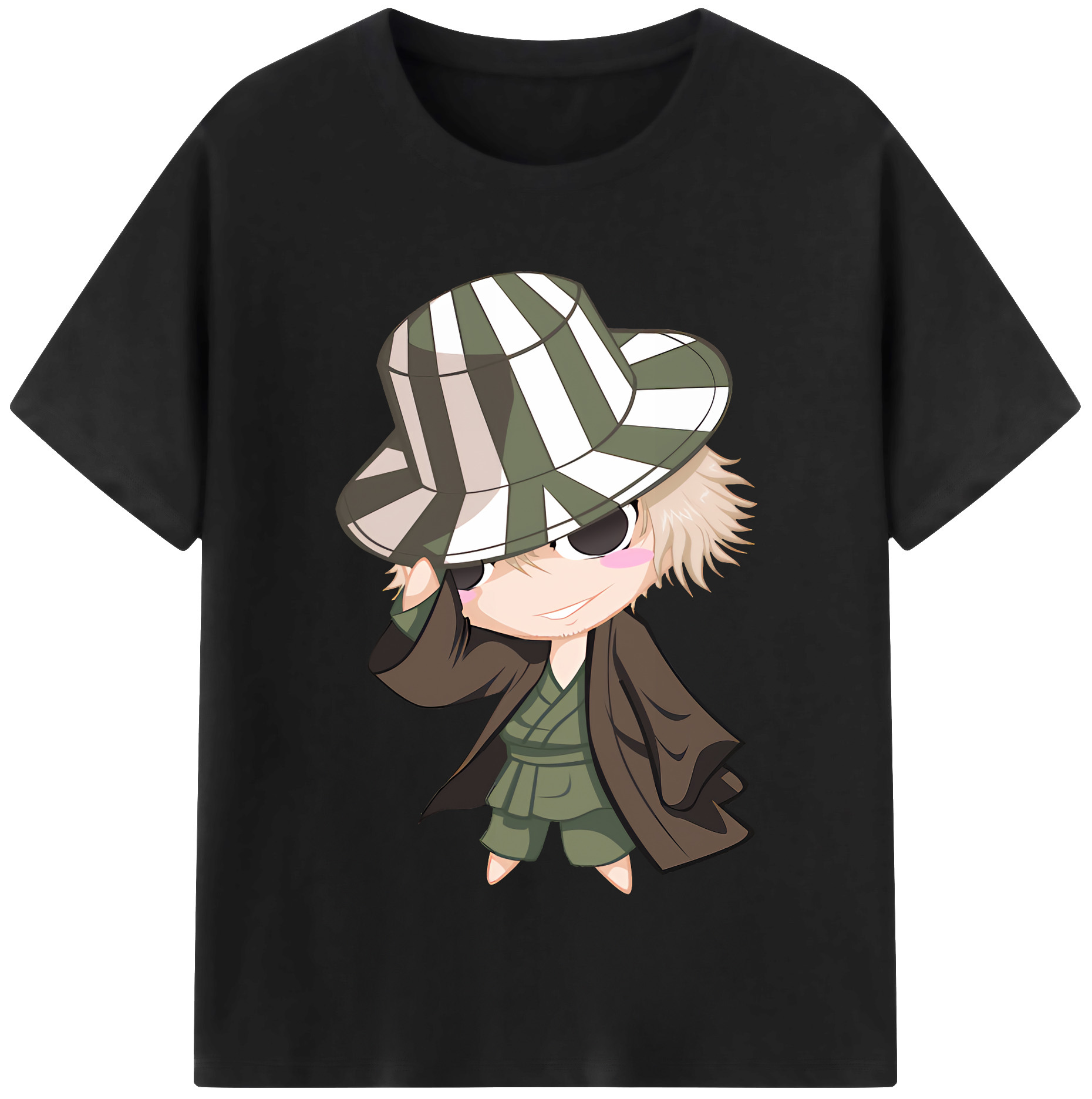 （画像用） "ブリーチ 浦原 喜助（うらはら きすけ） BLEACH Urahara Kisuke " 綿100％半袖Tシャツ（フロントプリント）