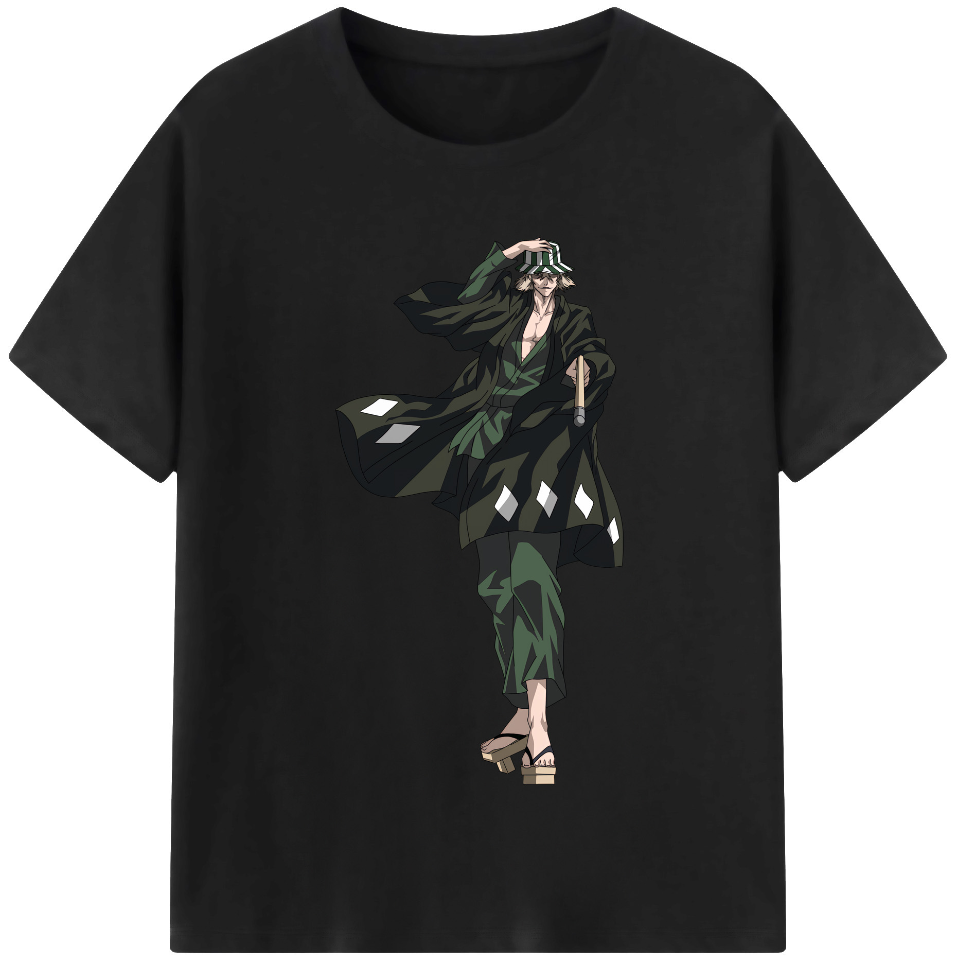 （画像用） "ブリーチ 浦原 喜助（うらはら きすけ） BLEACH Urahara Kisuke " 綿100％半袖Tシャツ（フロントプリント）
