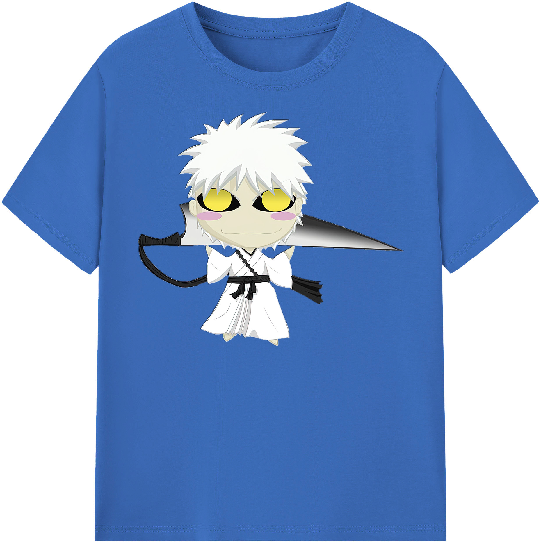 （画像用） ブリーチ 黒崎一護（くろさき いちご）BLEACH Kurosaki Ichigo 綿100％半袖Tシャツ（フロントプリント）