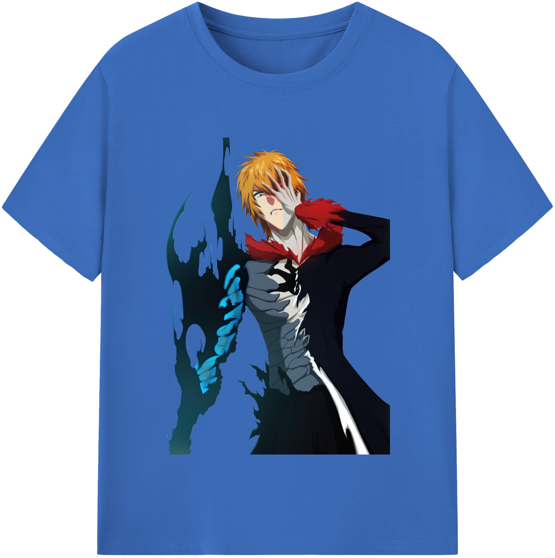 （画像用） ブリーチ 黒崎一護（くろさき いちご）BLEACH Kurosaki Ichigo 綿100％半袖Tシャツ（フロントプリント）