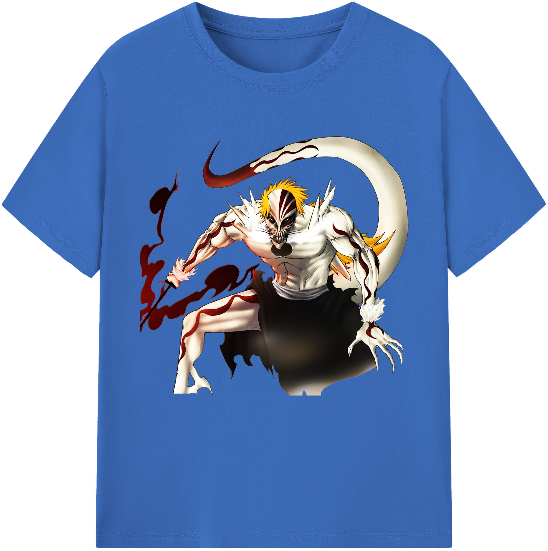 （画像用） ブリーチ 黒崎一護（くろさき いちご）BLEACH Kurosaki Ichigo 綿100％半袖Tシャツ（フロントプリント）