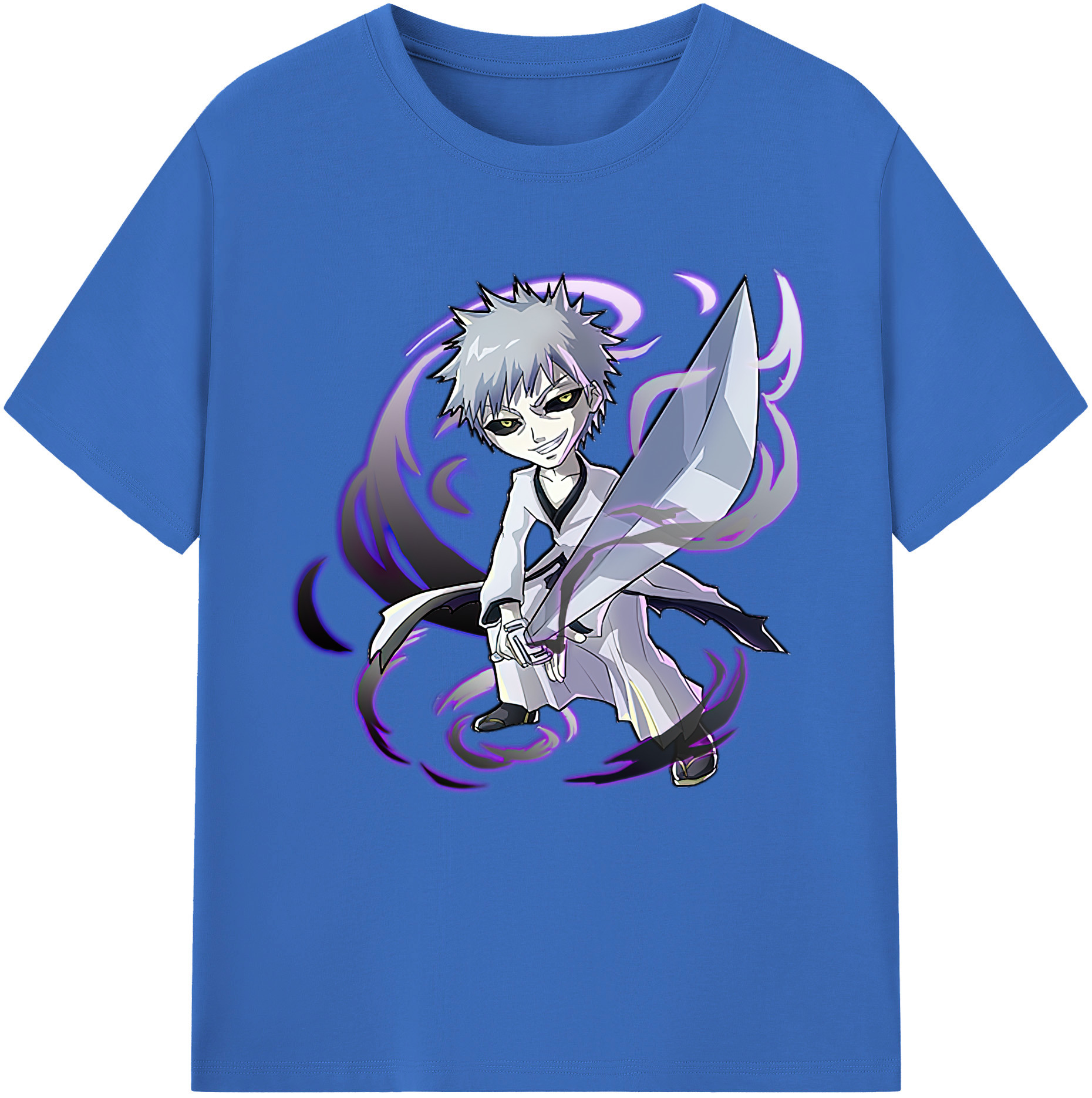 （画像用） ブリーチ 黒崎一護（くろさき いちご）BLEACH Kurosaki Ichigo 綿100％半袖Tシャツ（フロントプリント）