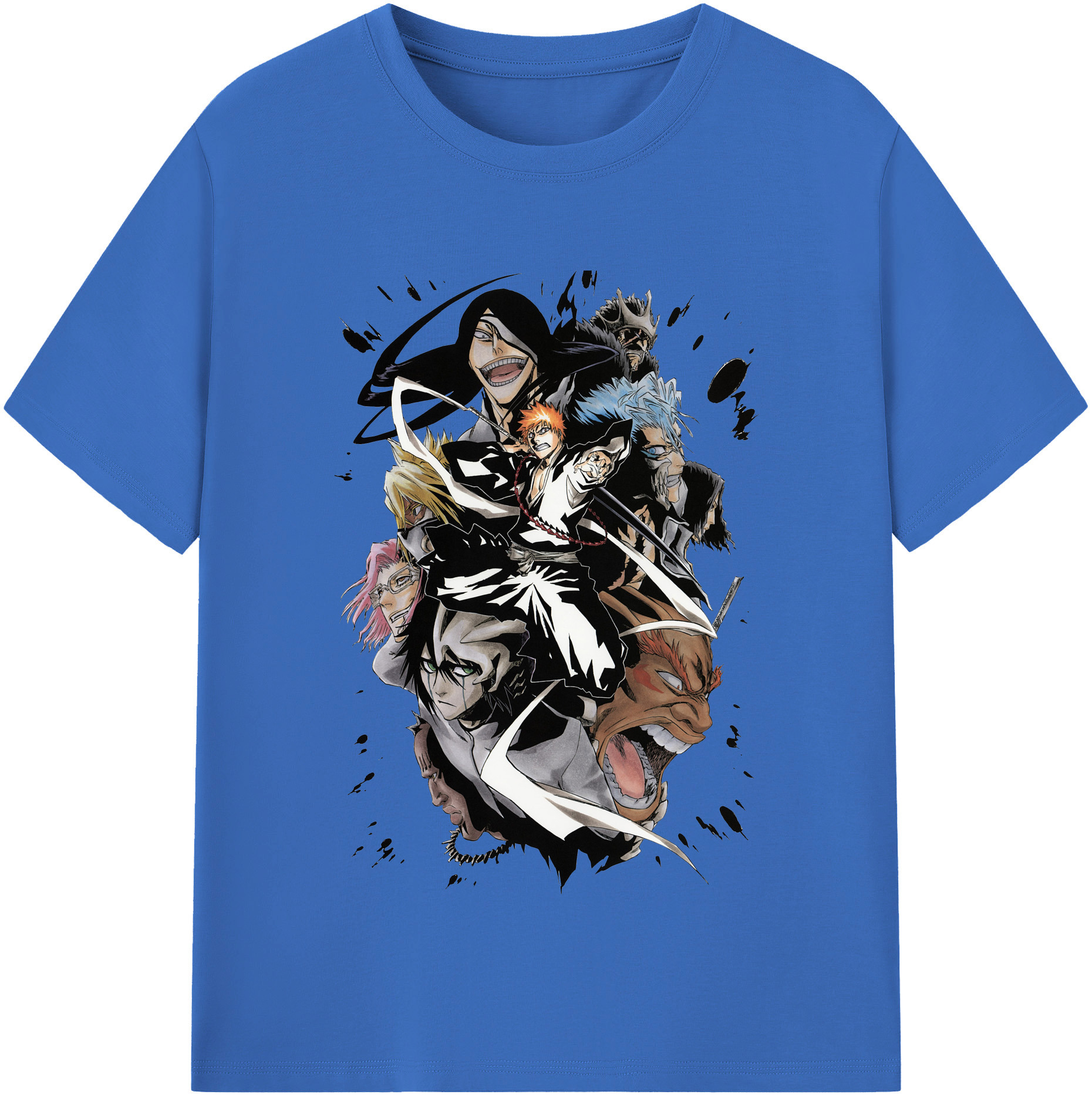 （画像用） ブリーチ 黒崎一護（くろさき いちご）BLEACH Kurosaki Ichigo 綿100％半袖Tシャツ（フロントプリント）