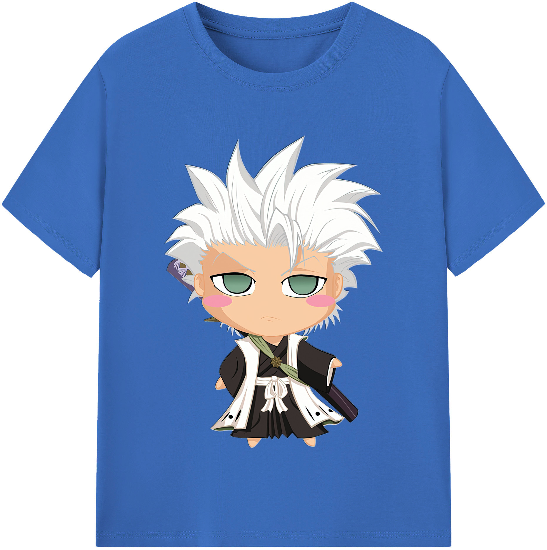 （画像用） ブリーチ 日番谷冬獅郎（ひつがや とうしろう） BLEACH Hitsugaya Toushirou 綿100％半袖Tシャツ（フロントプリント）