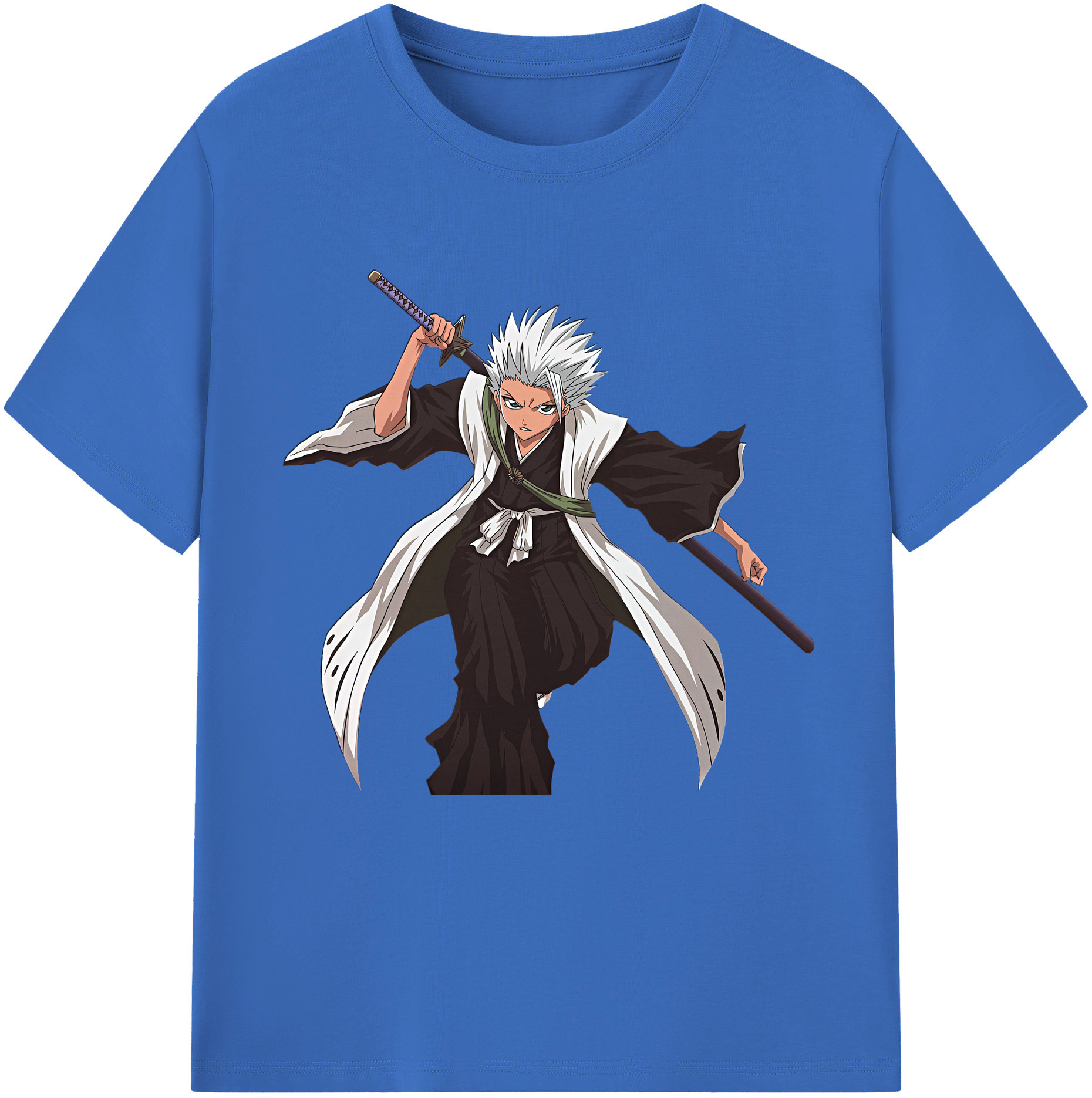 （画像用） ブリーチ 日番谷冬獅郎（ひつがや とうしろう） BLEACH Hitsugaya Toushirou 綿100％半袖Tシャツ（フロントプリント）