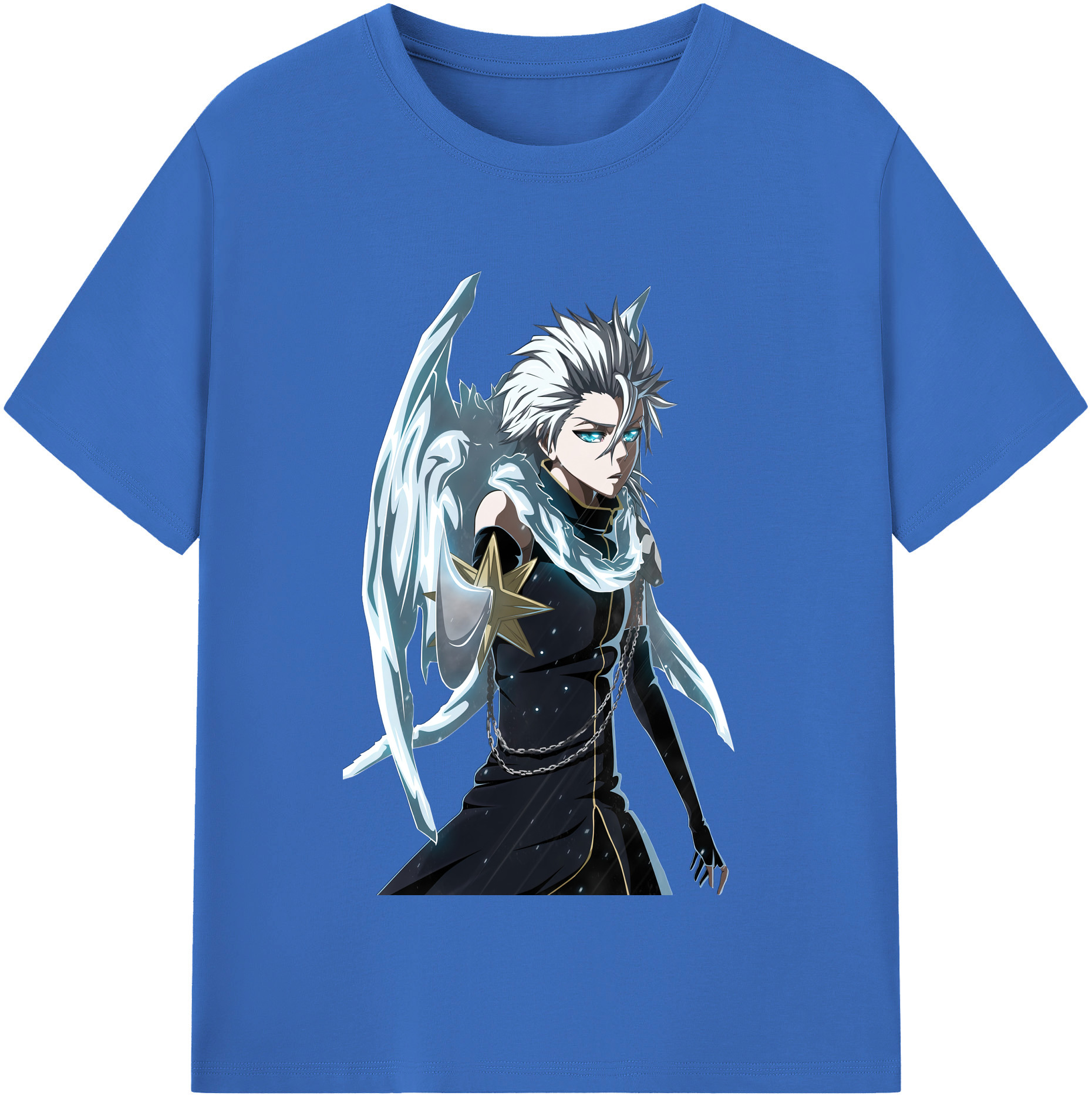 （画像用） ブリーチ 日番谷冬獅郎（ひつがや とうしろう） BLEACH Hitsugaya Toushirou 綿100％半袖Tシャツ（フロントプリント）