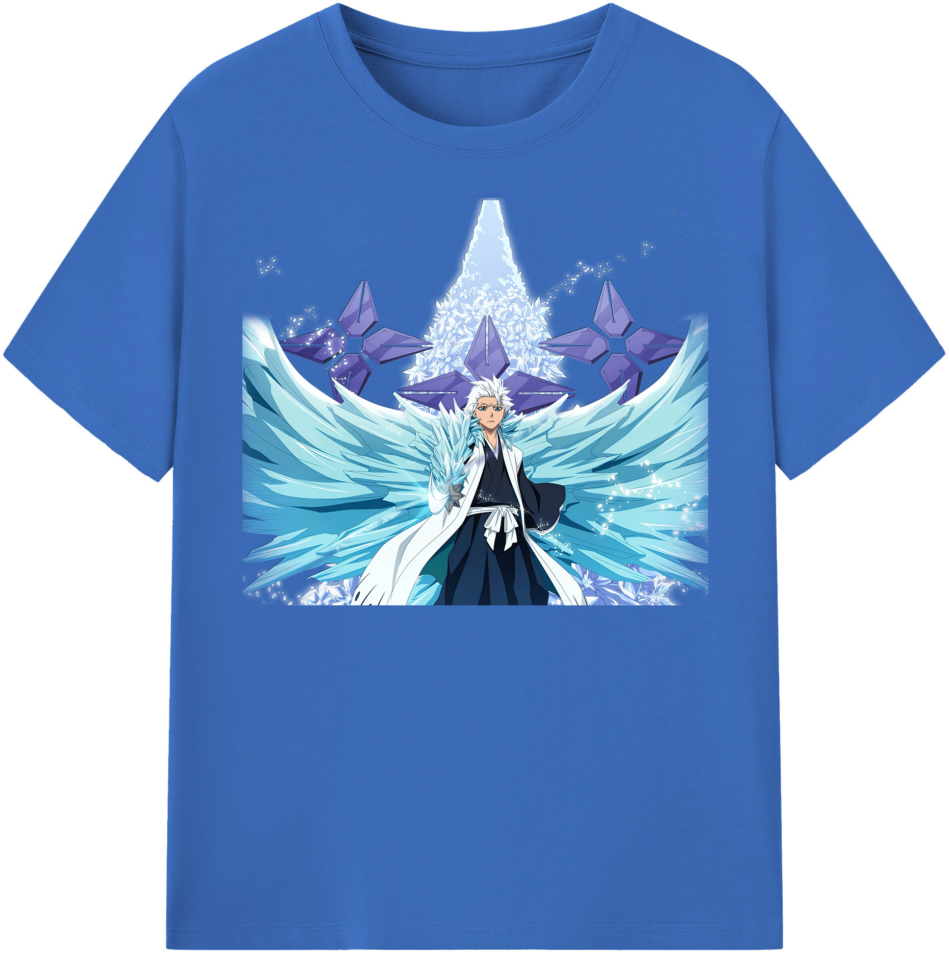 （画像用） ブリーチ 日番谷冬獅郎（ひつがや とうしろう） BLEACH Hitsugaya Toushirou 綿100％半袖Tシャツ（フロントプリント）