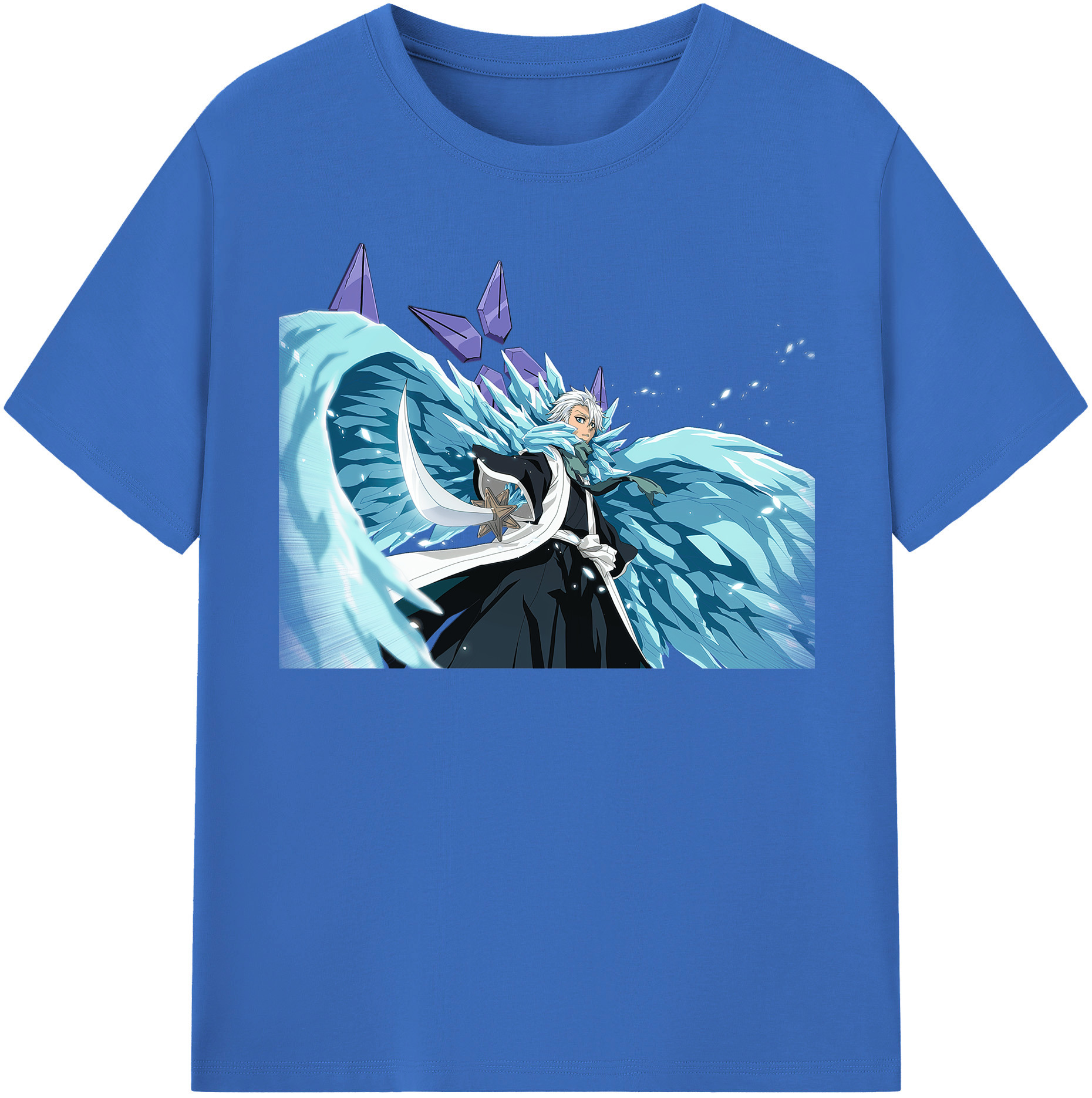 （画像用） ブリーチ 日番谷冬獅郎（ひつがや とうしろう） BLEACH Hitsugaya Toushirou 綿100％半袖Tシャツ（フロントプリント）