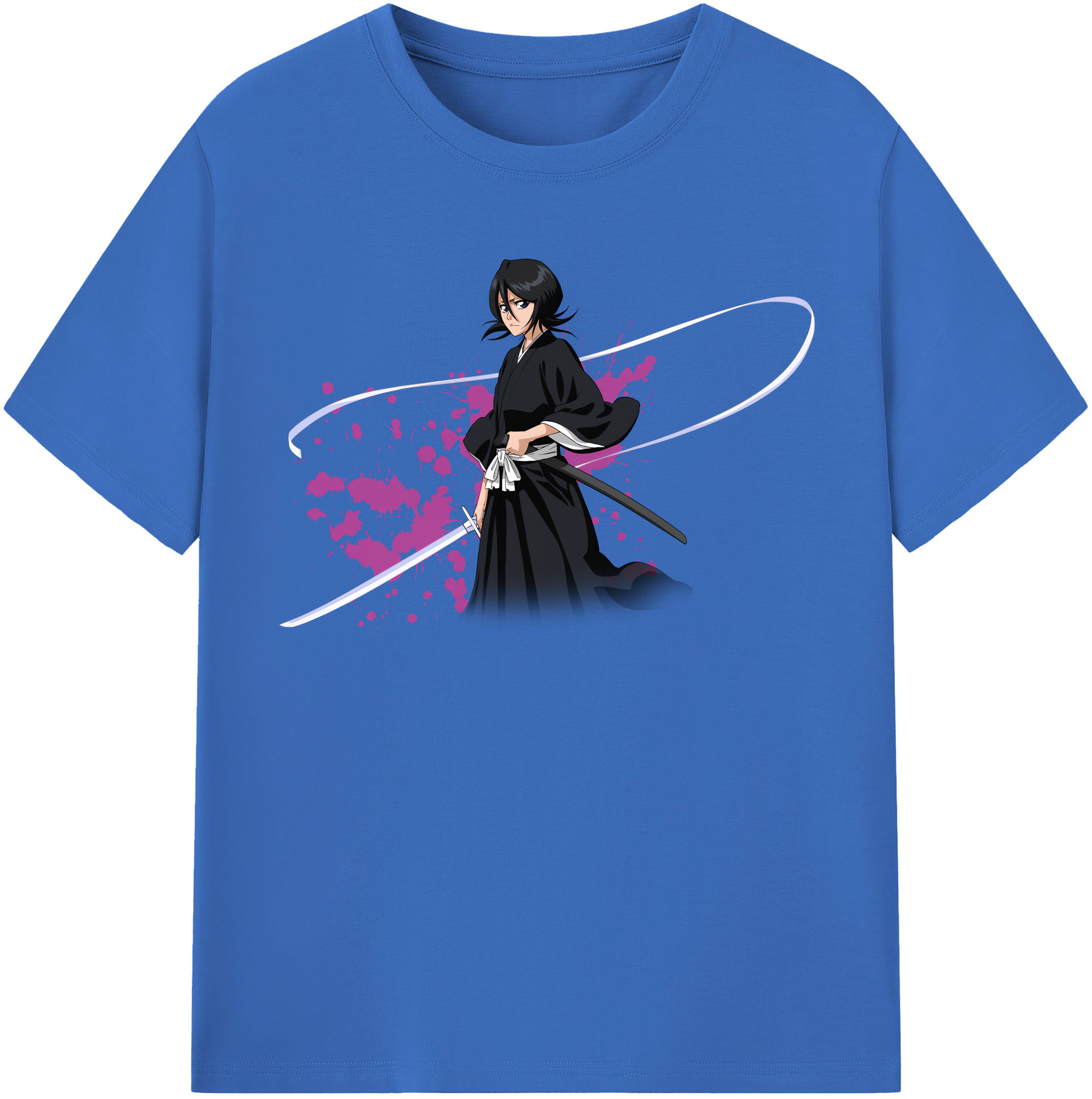 （画像用） ブリーチ 朽木ルキア BLEACH Kuchiki Rukia 綿100％半袖Tシャツ（フロントプリント）