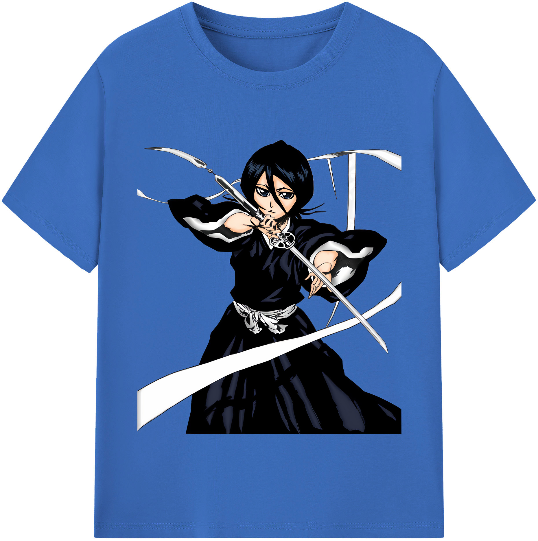 （画像用） ブリーチ 朽木ルキア BLEACH Kuchiki Rukia 綿100％半袖Tシャツ（フロントプリント）