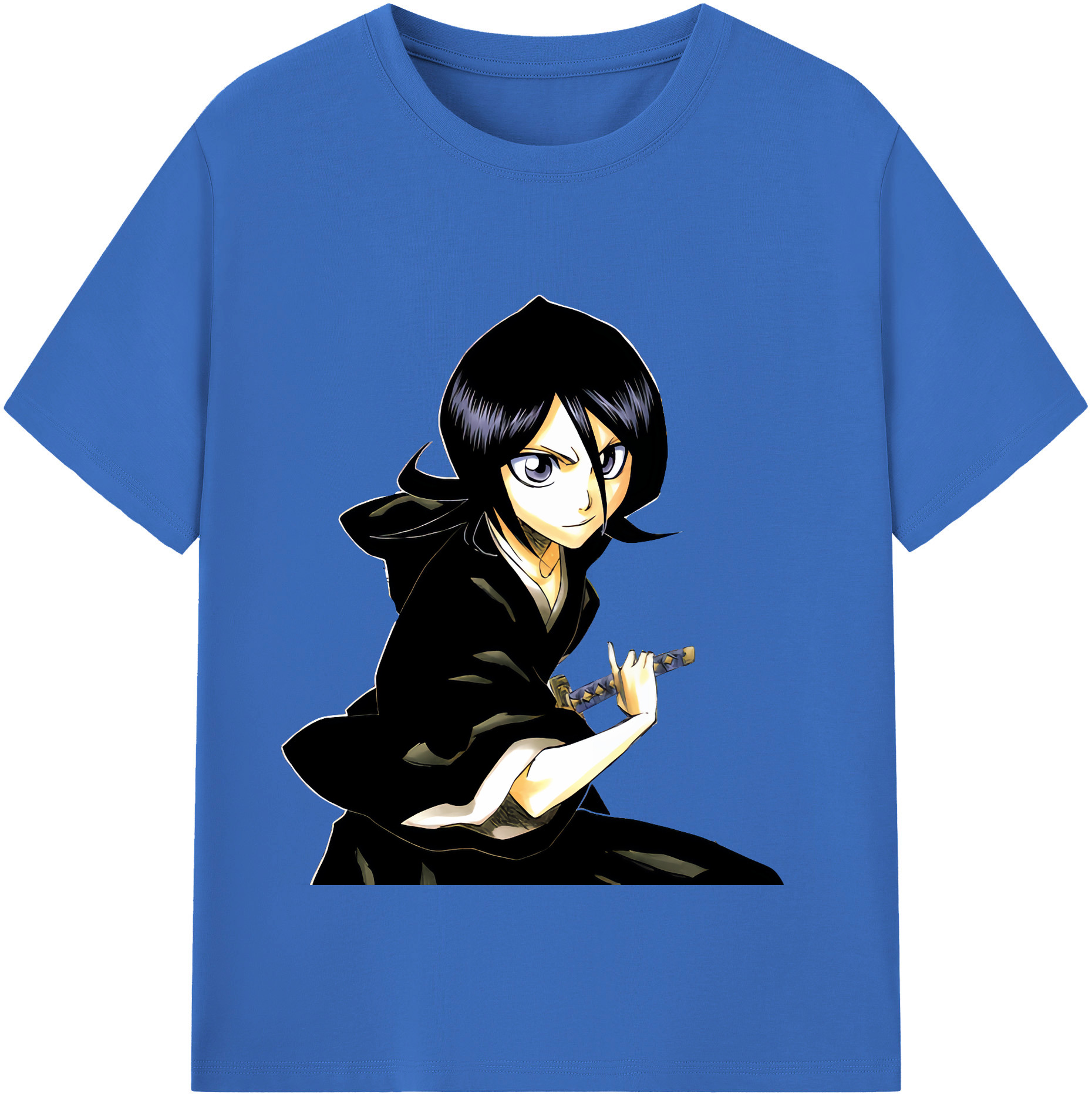 （画像用） ブリーチ 朽木ルキア BLEACH Kuchiki Rukia 綿100％半袖Tシャツ（フロントプリント）