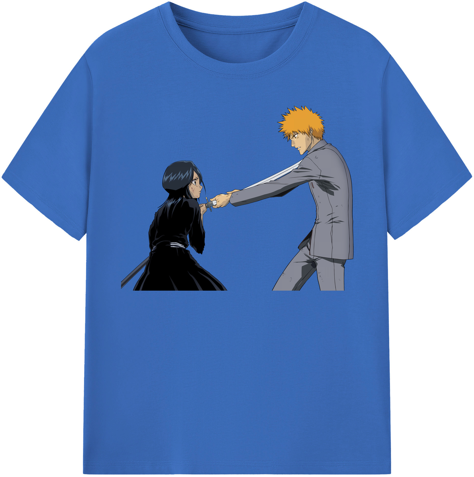 （画像用） ブリーチ 朽木ルキア BLEACH Kuchiki Rukia 綿100％半袖Tシャツ（フロントプリント）