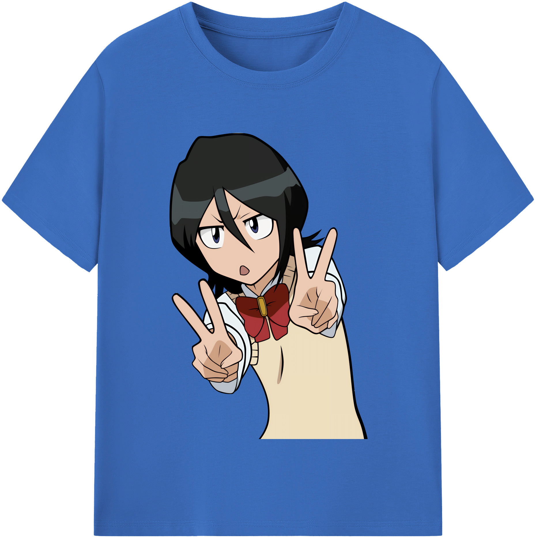 （画像用） ブリーチ 朽木ルキア BLEACH Kuchiki Rukia 綿100％半袖Tシャツ（フロントプリント）