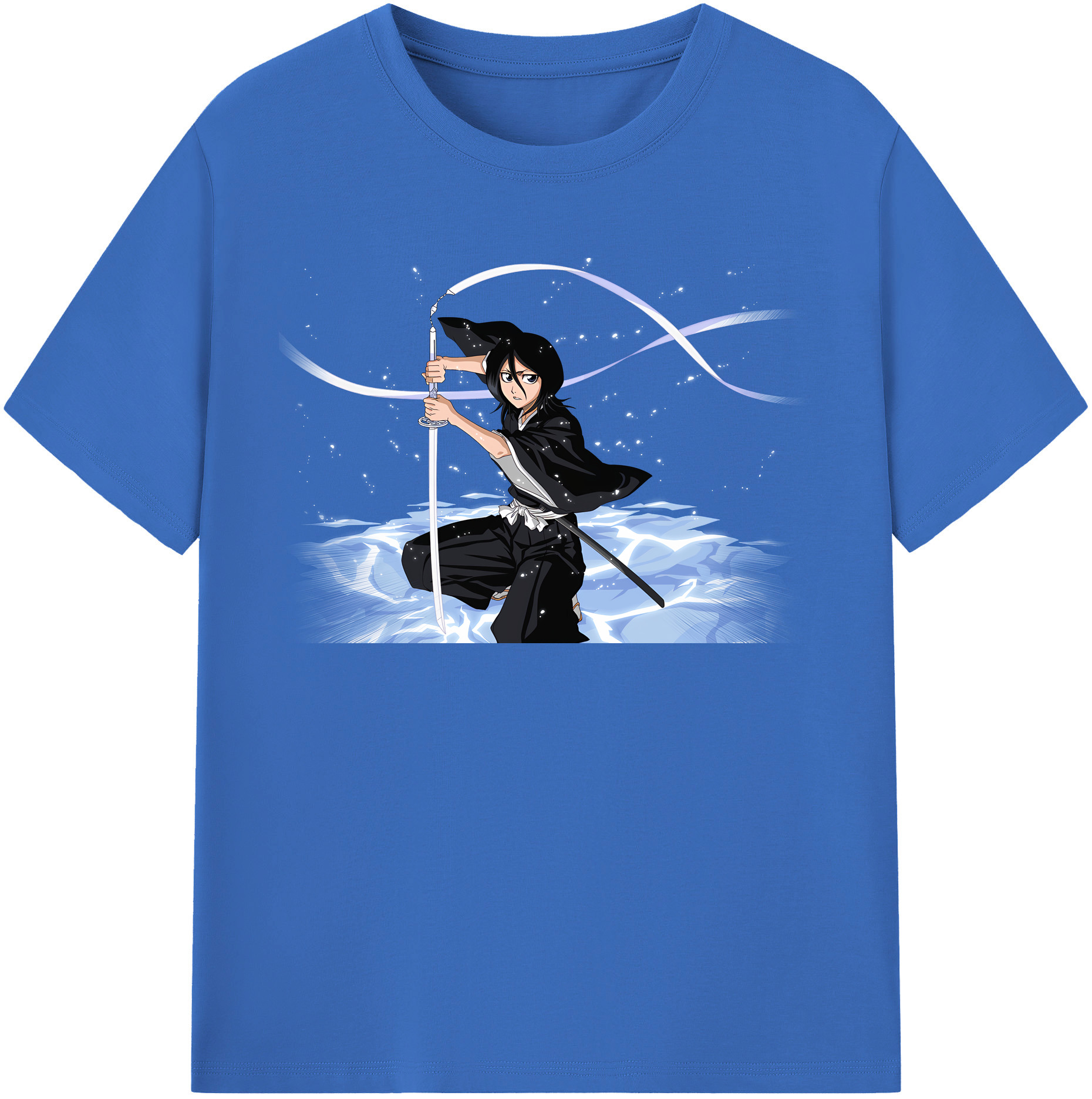 （画像用） ブリーチ 朽木ルキア BLEACH Kuchiki Rukia 綿100％半袖Tシャツ（フロントプリント）