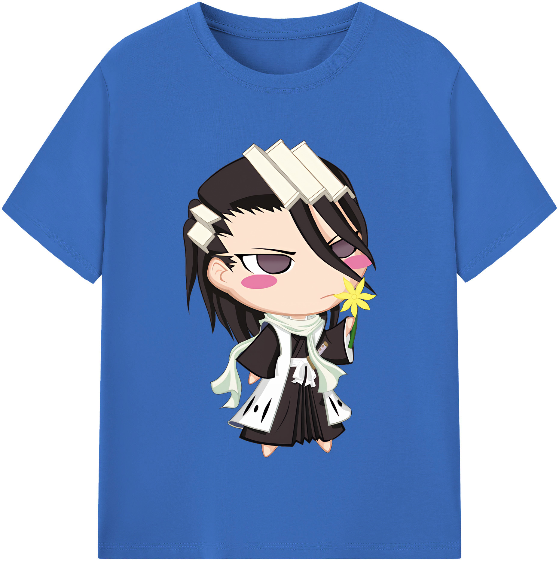 （画像用） ブリーチ くちき びゃくや BLEACH Kuchiki Byakuya 綿100％半袖Tシャツ（フロントプリント）