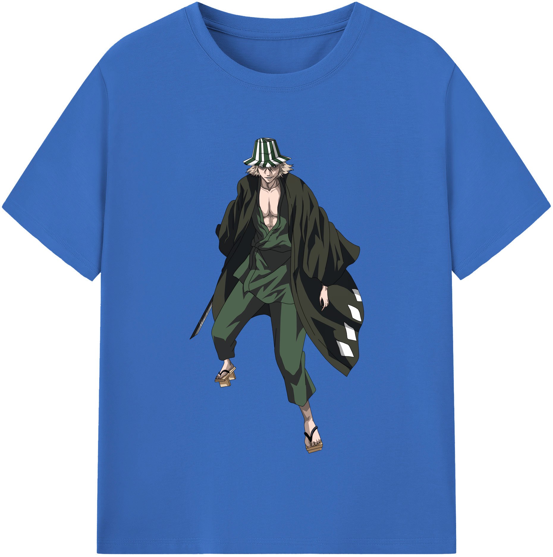 （画像用） "ブリーチ 浦原 喜助（うらはら きすけ） BLEACH Urahara Kisuke " 綿100％半袖Tシャツ（フロントプリント）