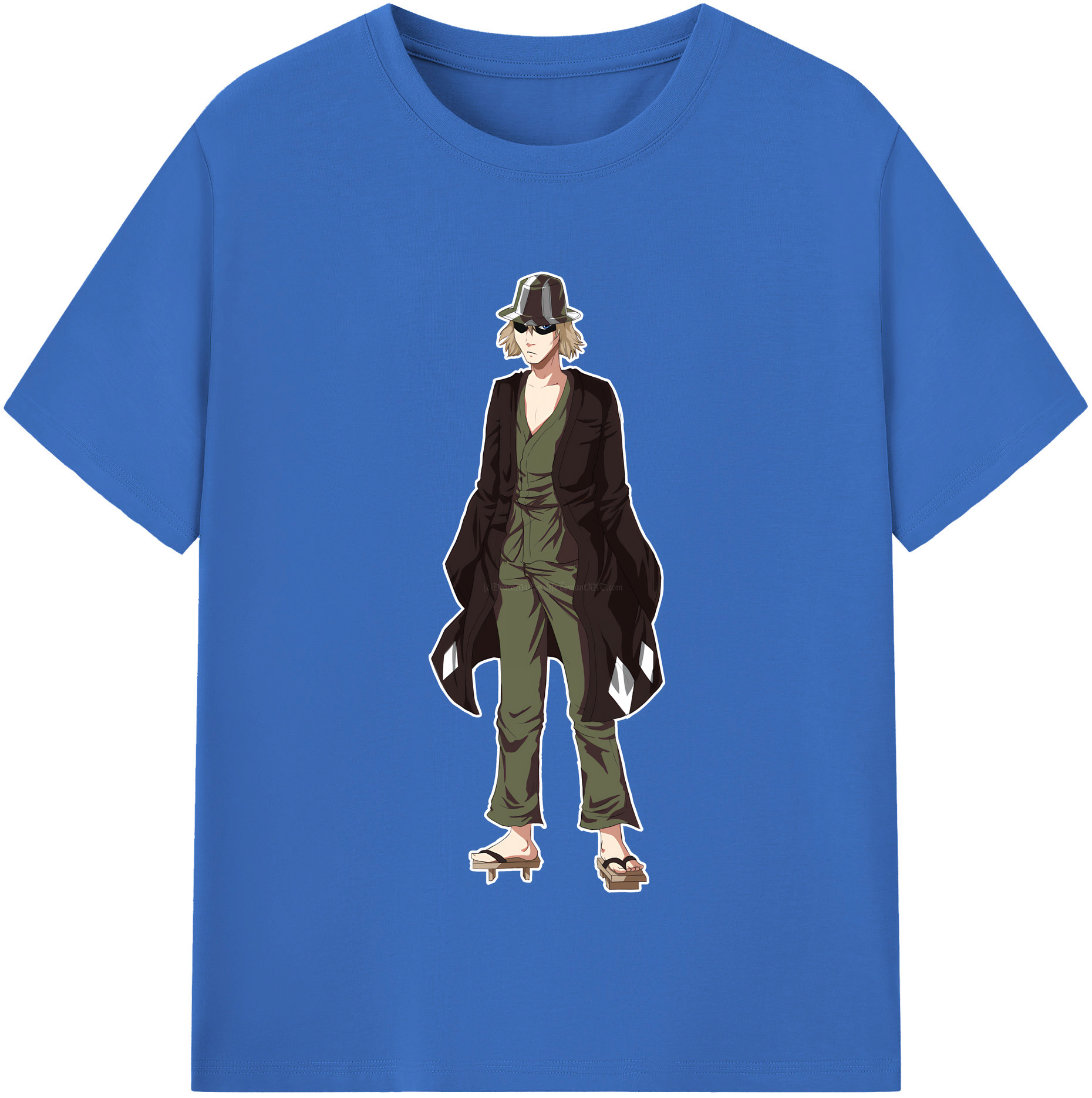 （画像用） "ブリーチ 浦原 喜助（うらはら きすけ） BLEACH Urahara Kisuke " 綿100％半袖Tシャツ（フロントプリント）