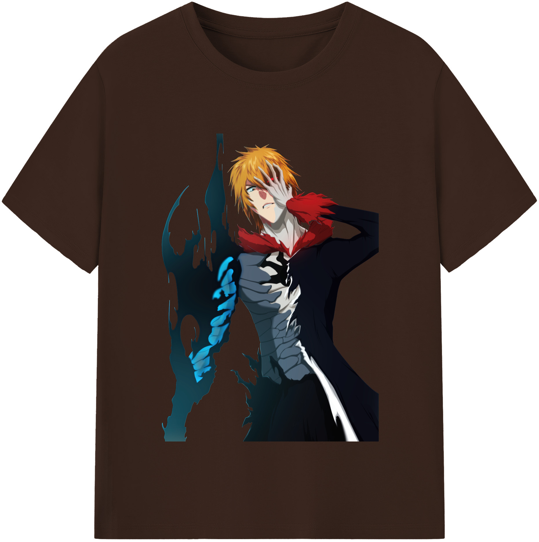 （画像用） ブリーチ 黒崎一護（くろさき いちご）BLEACH Kurosaki Ichigo 綿100％半袖Tシャツ（フロントプリント）