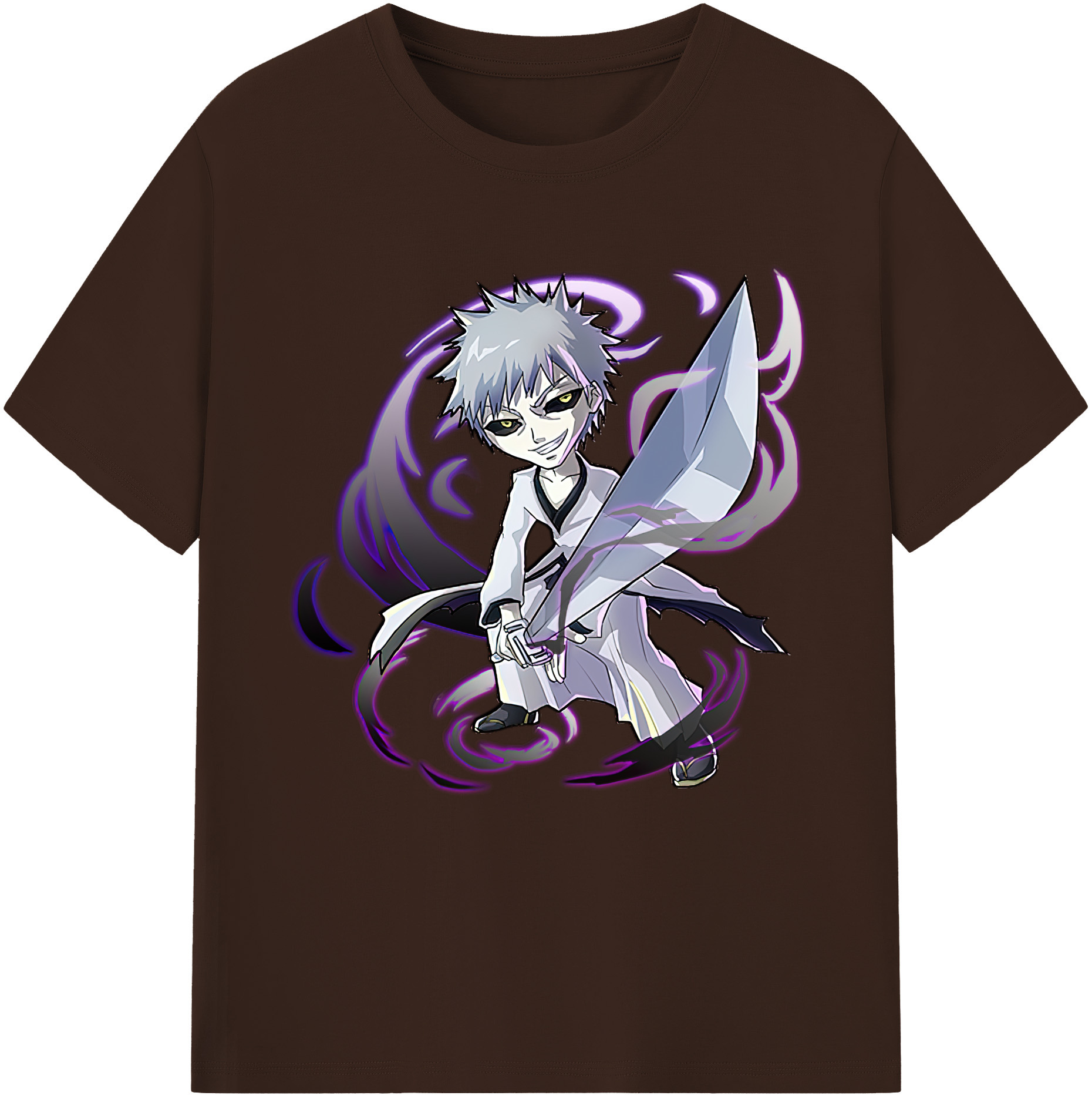 （画像用） ブリーチ 黒崎一護（くろさき いちご）BLEACH Kurosaki Ichigo 綿100％半袖Tシャツ（フロントプリント）
