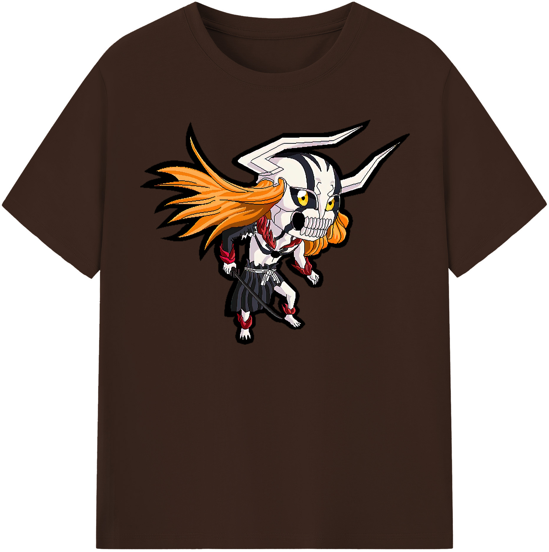 （画像用） ブリーチ 黒崎一護（くろさき いちご）BLEACH Kurosaki Ichigo 綿100％半袖Tシャツ（フロントプリント）