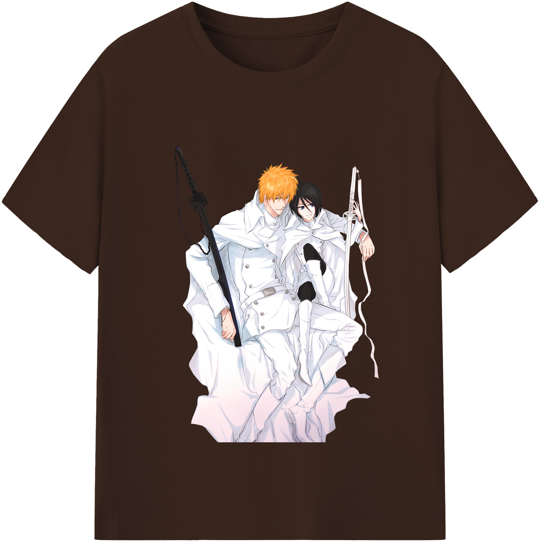 （画像用） ブリーチ 黒崎一護（くろさき いちご）BLEACH Kurosaki Ichigo 綿100％半袖Tシャツ（フロントプリント）