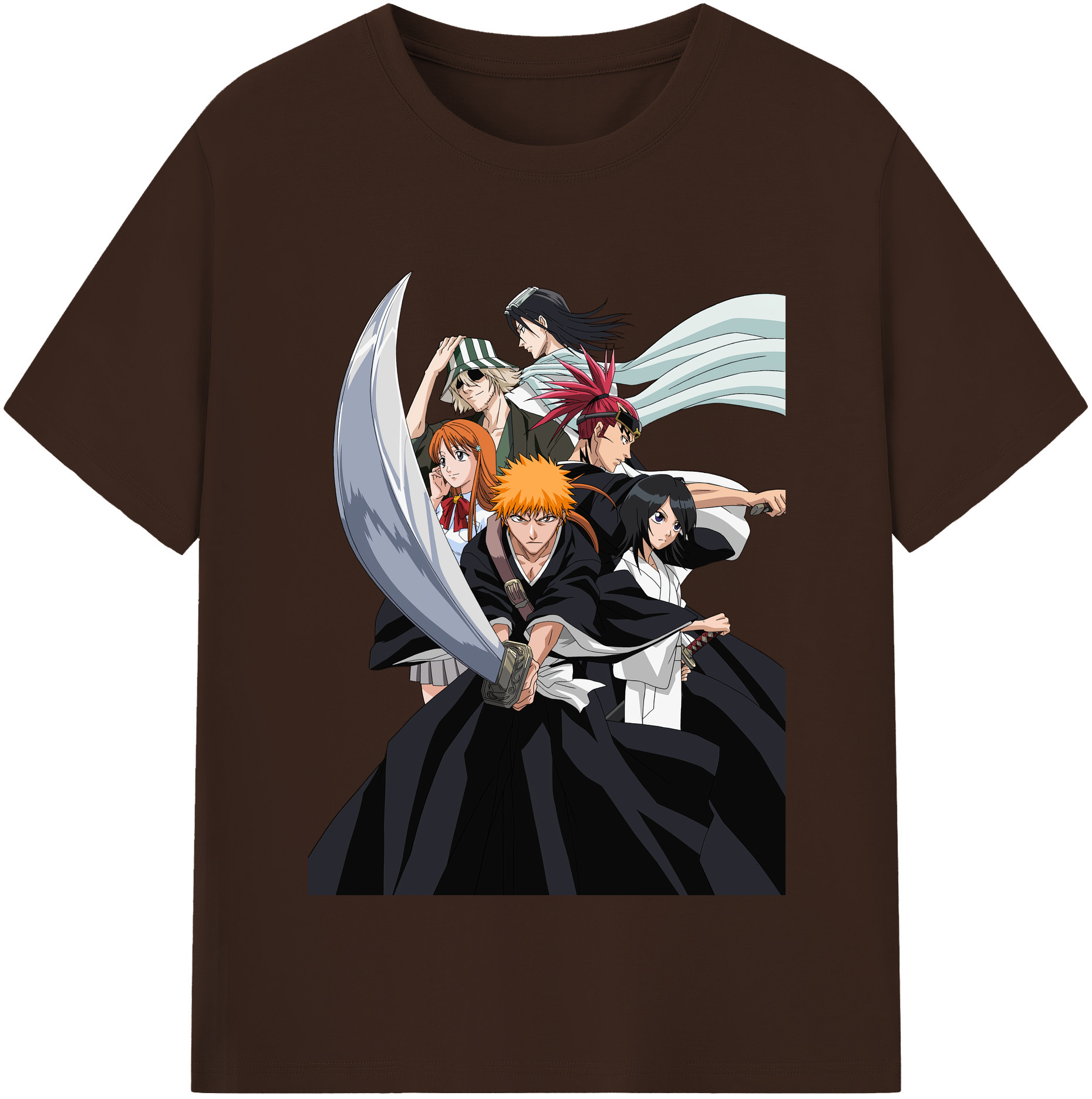 （画像用） ブリーチ 黒崎一護（くろさき いちご）BLEACH Kurosaki Ichigo 綿100％半袖Tシャツ（フロントプリント）