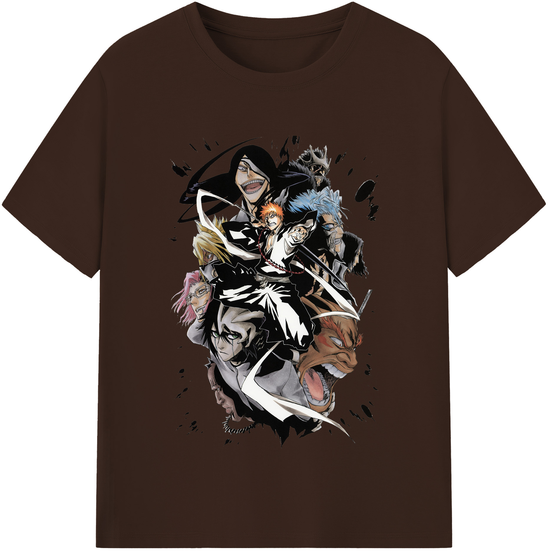 （画像用） ブリーチ 黒崎一護（くろさき いちご）BLEACH Kurosaki Ichigo 綿100％半袖Tシャツ（フロントプリント）