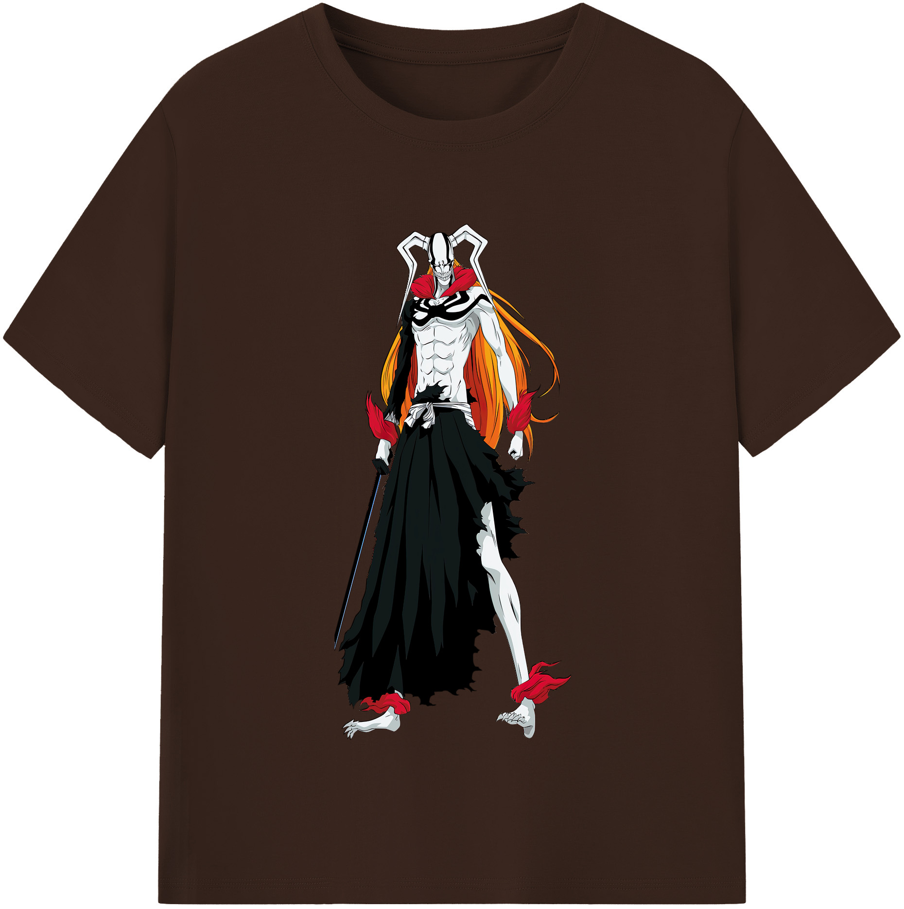 （画像用） ブリーチ 黒崎一護（くろさき いちご）BLEACH Kurosaki Ichigo 綿100％半袖Tシャツ（フロントプリント）