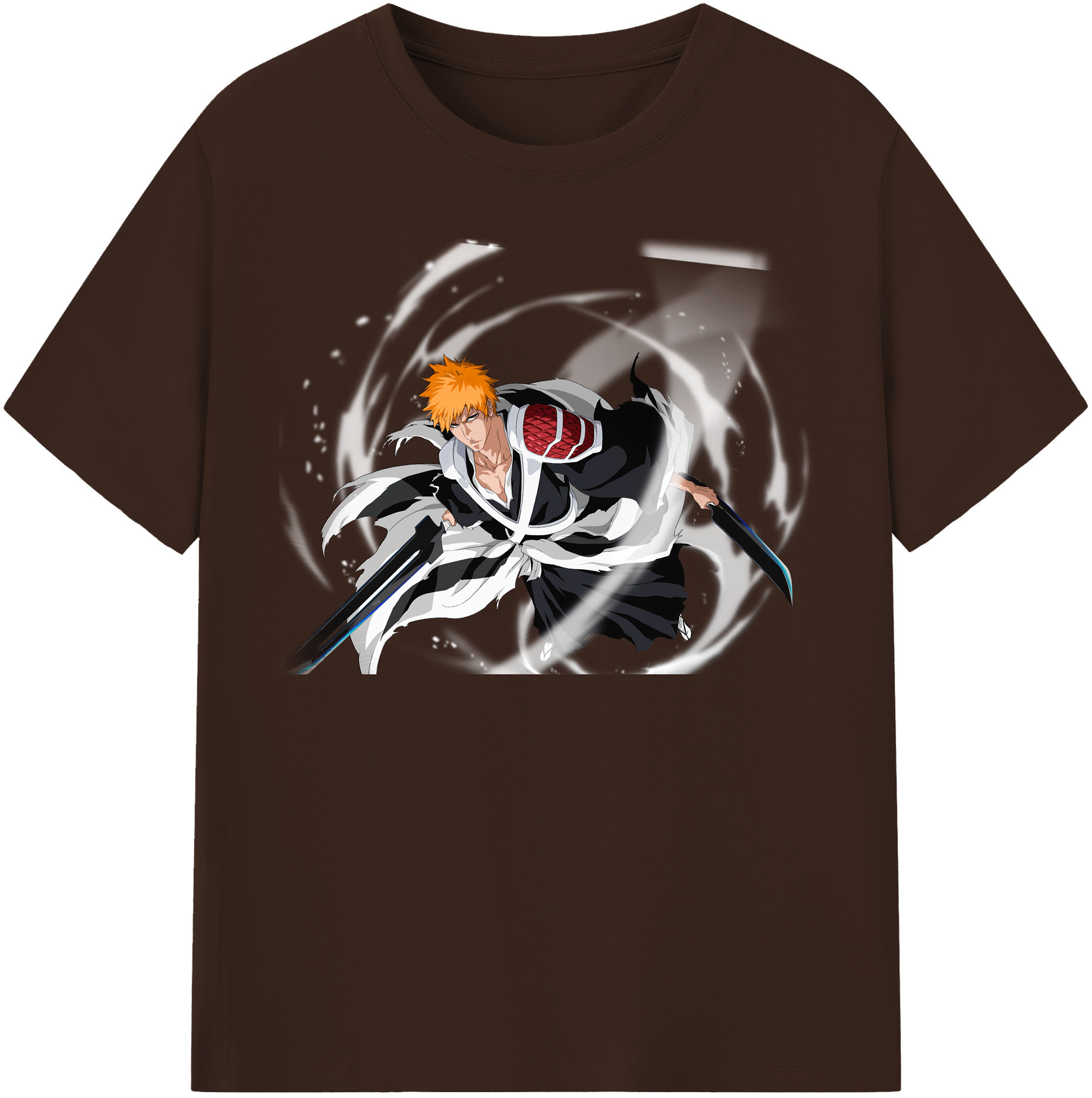 （画像用） ブリーチ 黒崎一護（くろさき いちご）BLEACH Kurosaki Ichigo 綿100％半袖Tシャツ（フロントプリント）