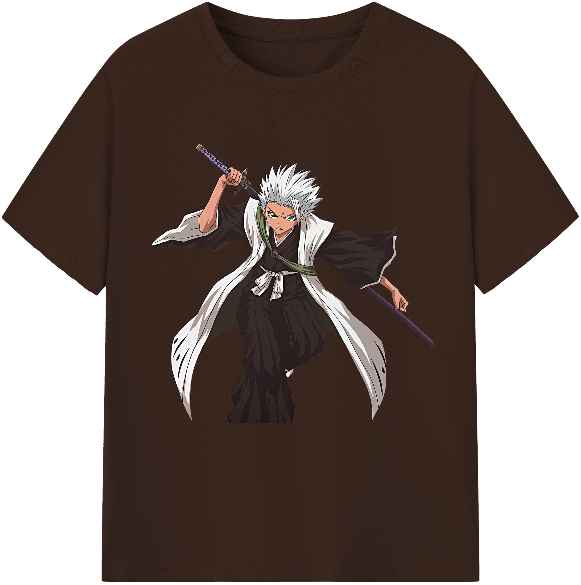 （画像用） ブリーチ 日番谷冬獅郎（ひつがや とうしろう） BLEACH Hitsugaya Toushirou 綿100％半袖Tシャツ（フロントプリント）