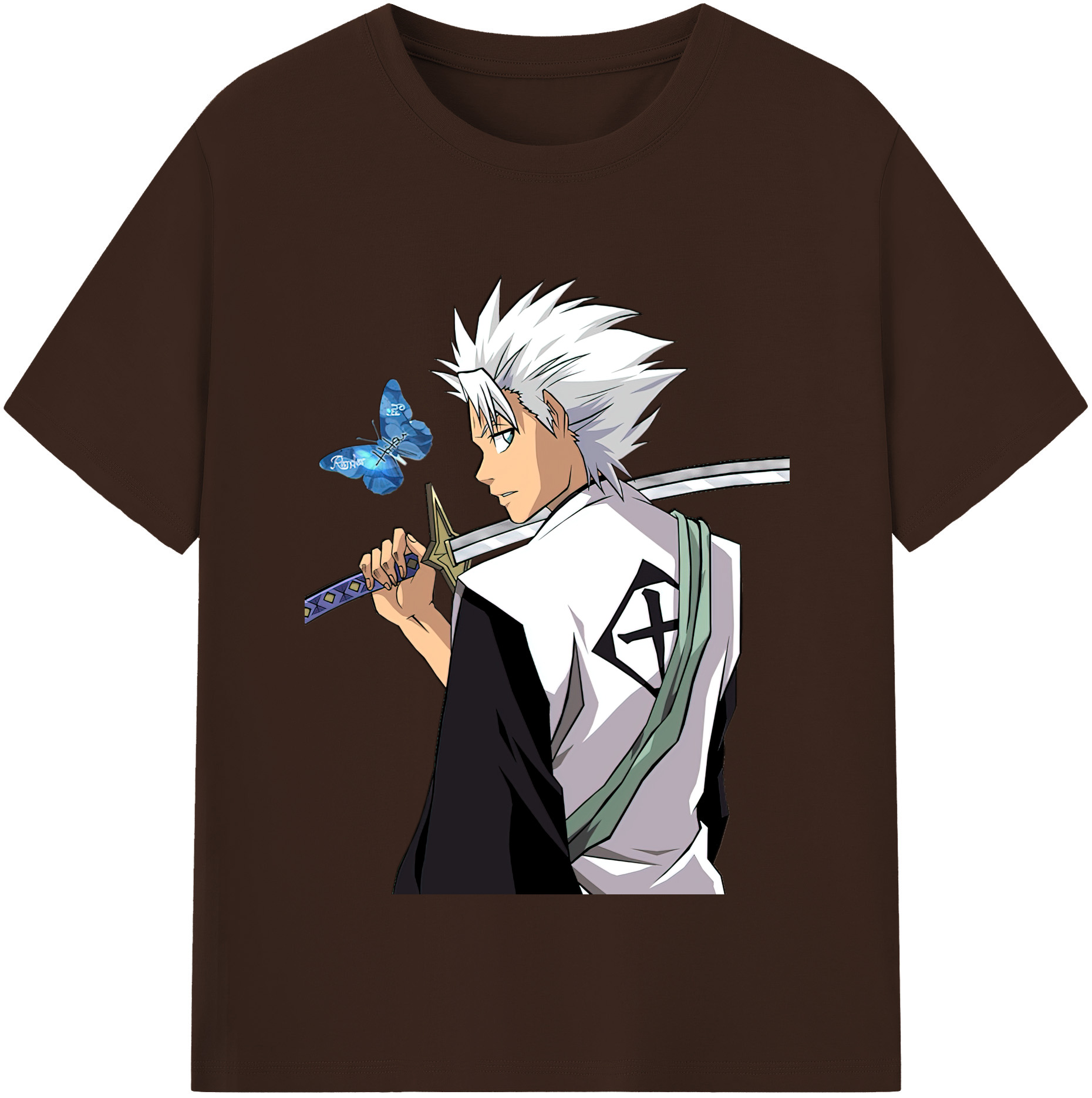 （画像用） ブリーチ 日番谷冬獅郎（ひつがや とうしろう） BLEACH Hitsugaya Toushirou 綿100％半袖Tシャツ（フロントプリント）